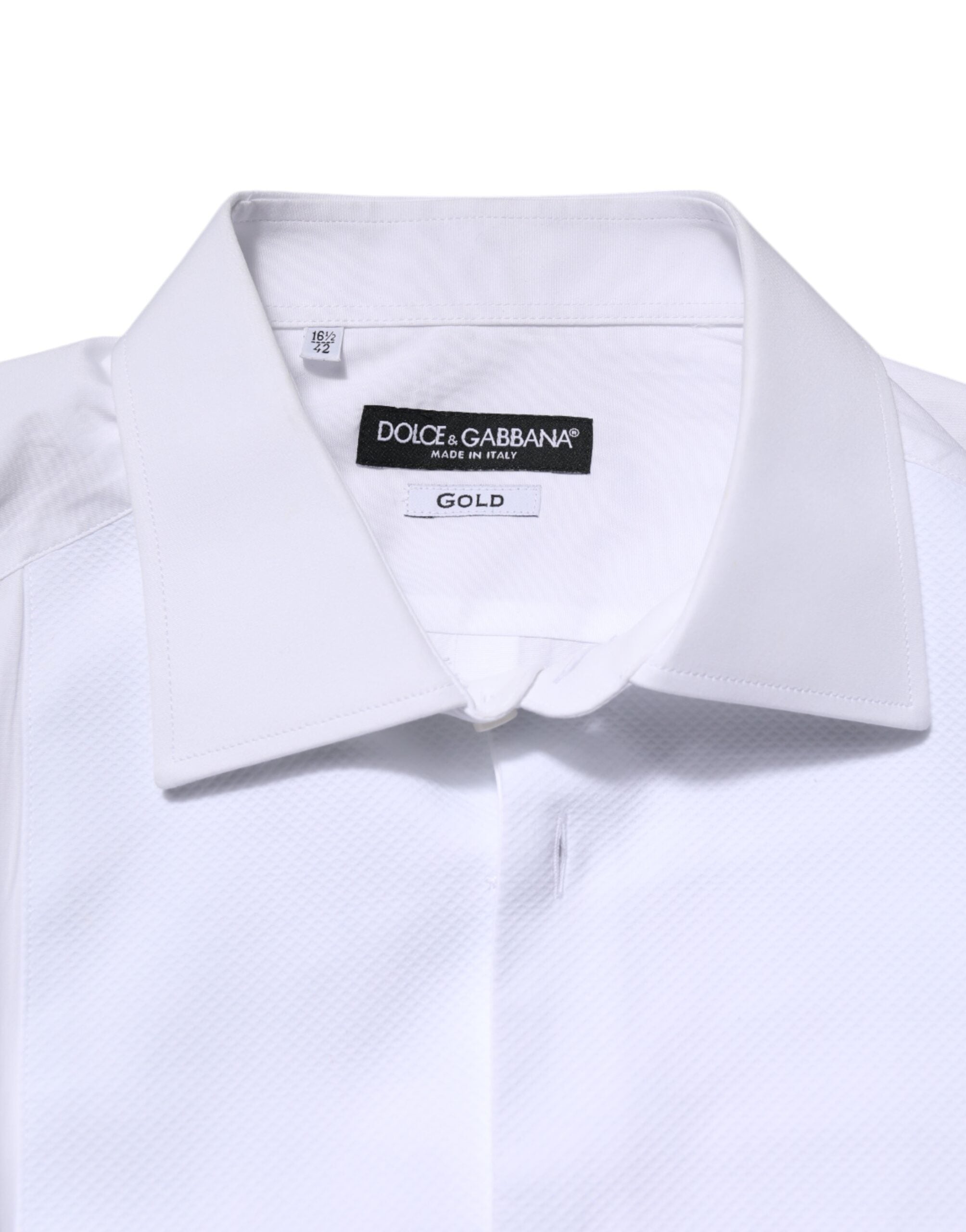 White Silk Bib Poplin GOLD Men Formal Shirt