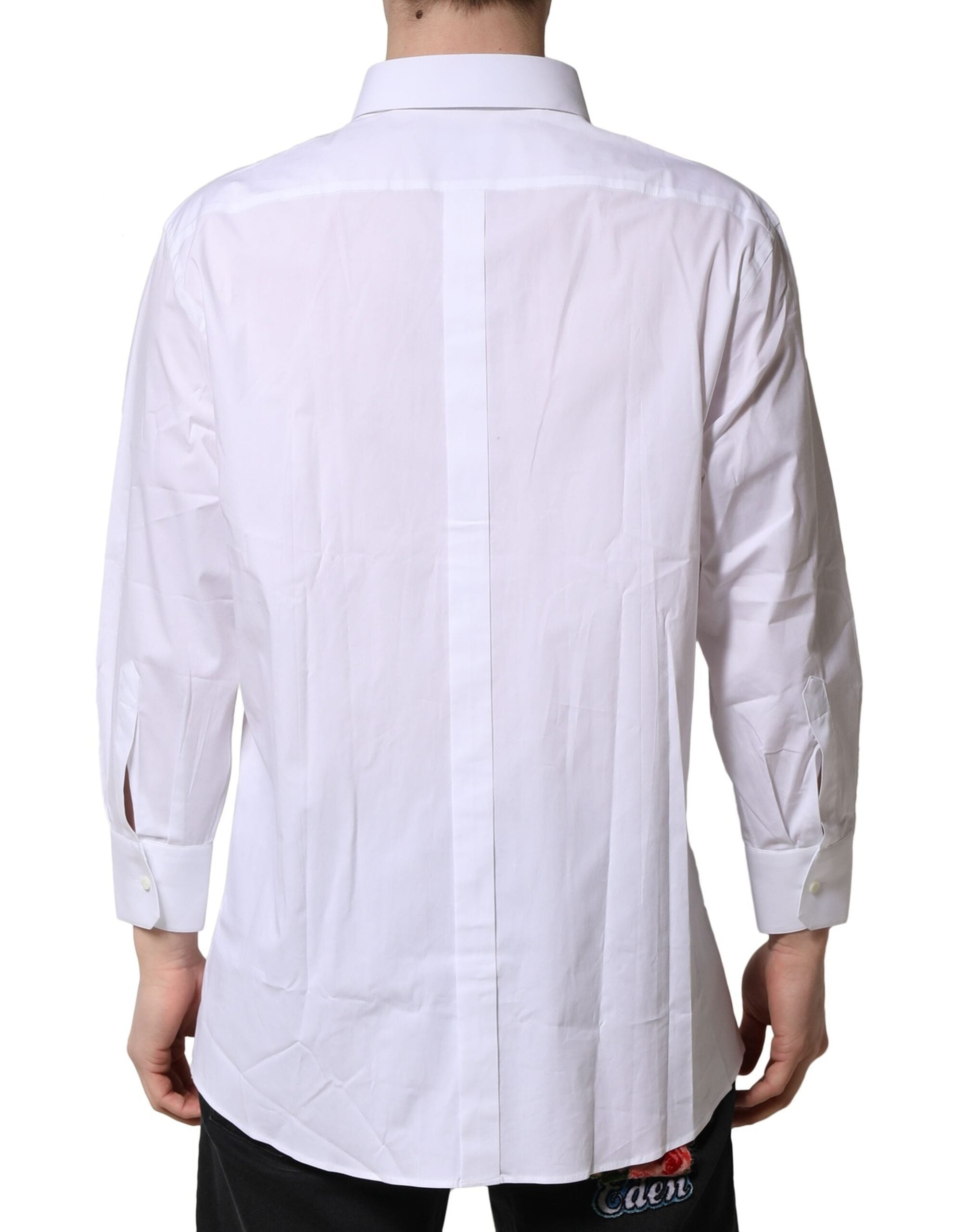 White GOLD Long Sleeve Dress Men Formal Shirt