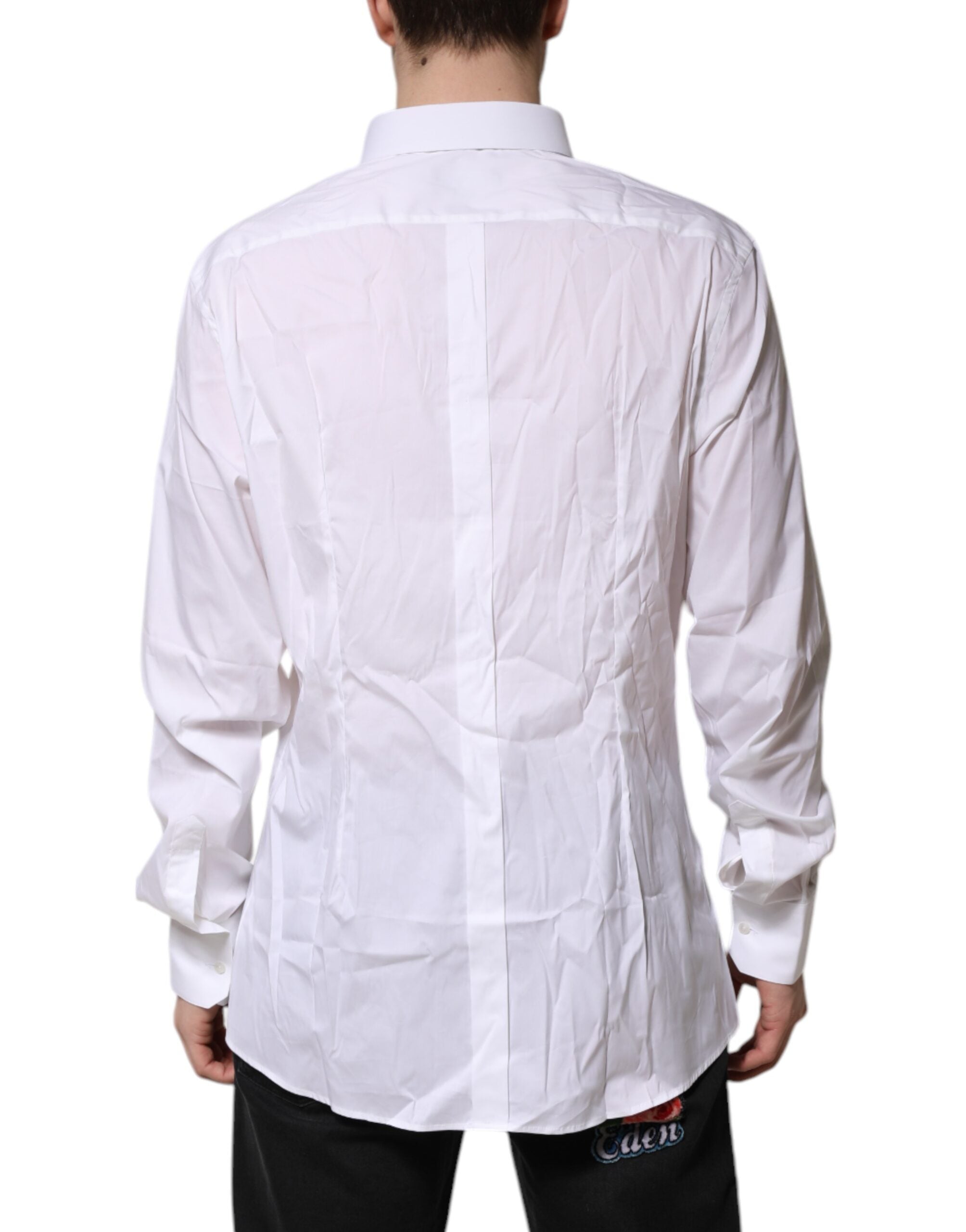 White GOLD Cotton Men Dress Formal Shirt