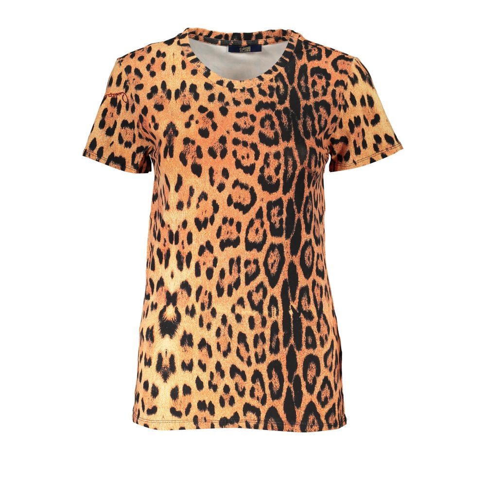Orange Cotton Women T-Shirt