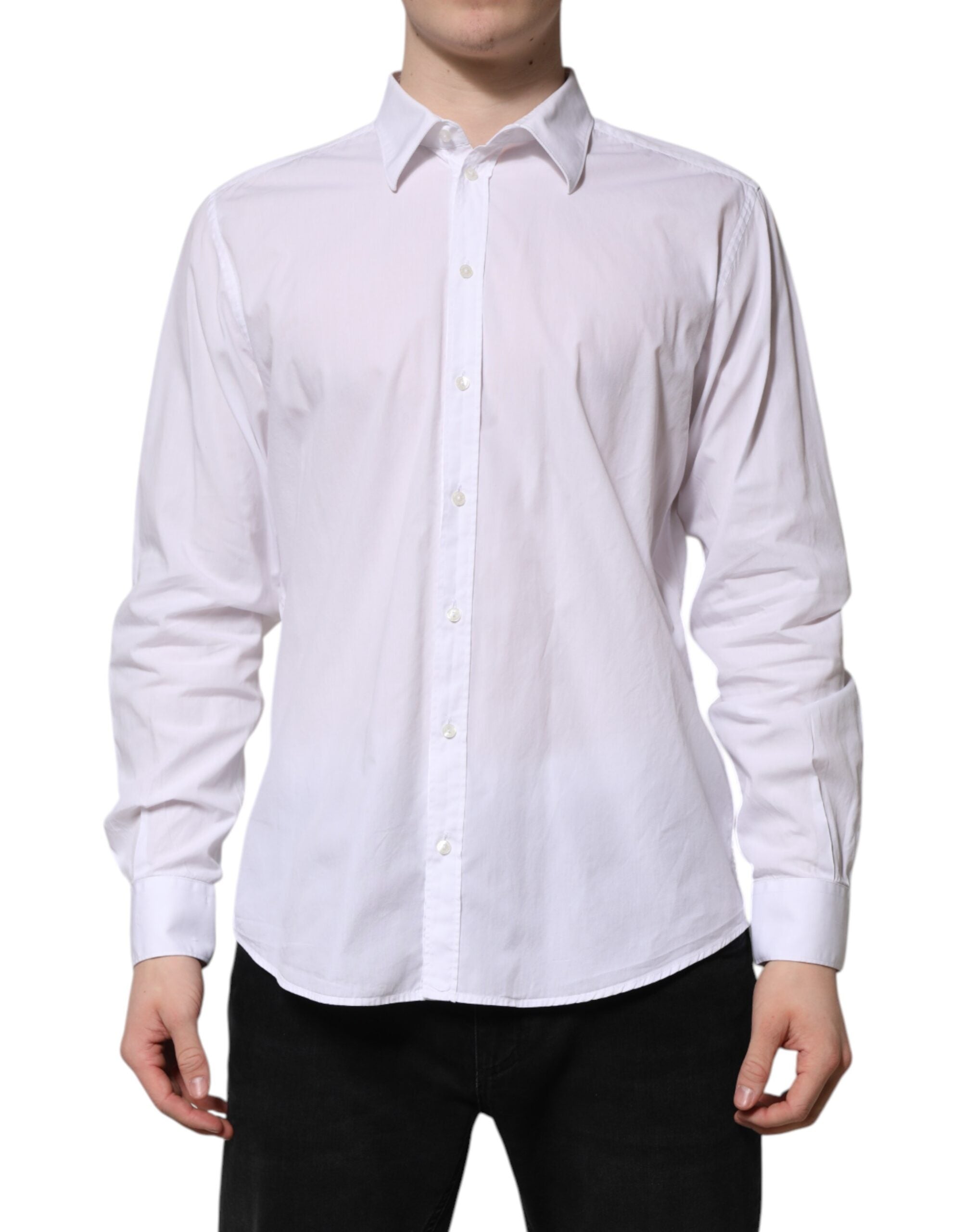 White Cotton STAFF Long Sleeves Formal Shirt