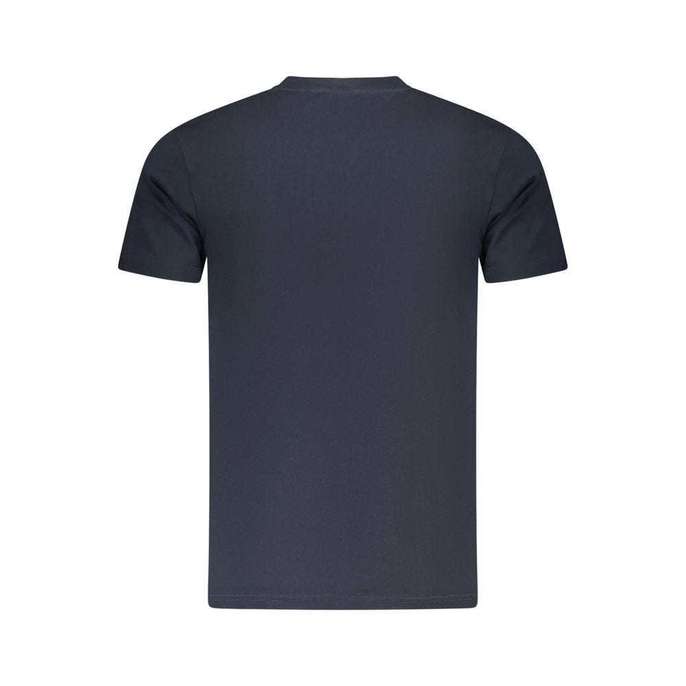 Blue Cotton Men T-Shirt