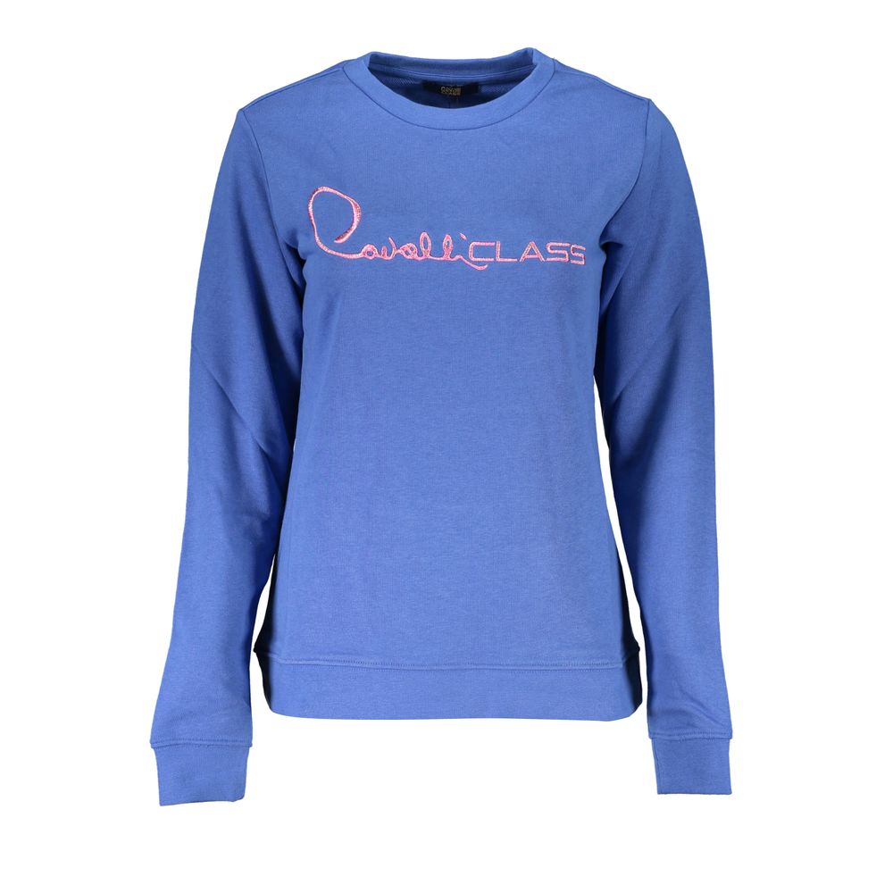 Blue Cotton Women Sweater