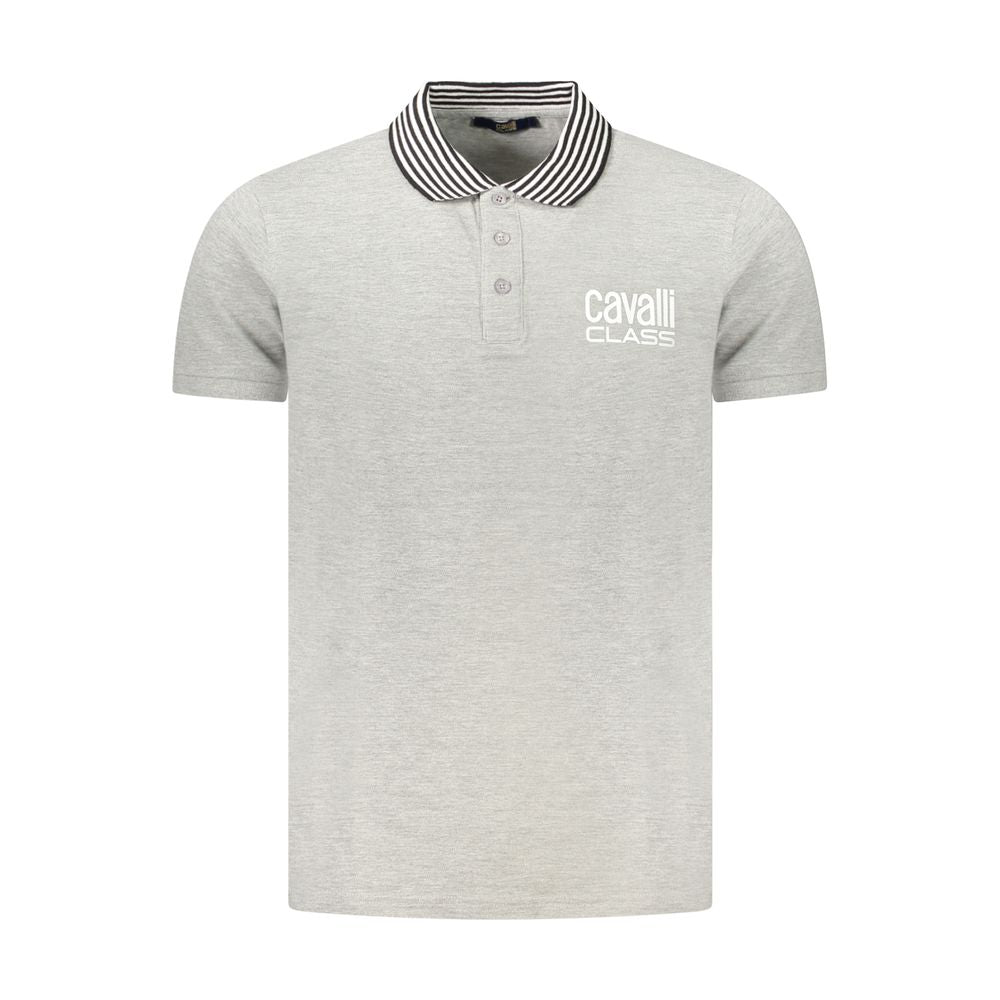Gray Cotton Polo Shirt