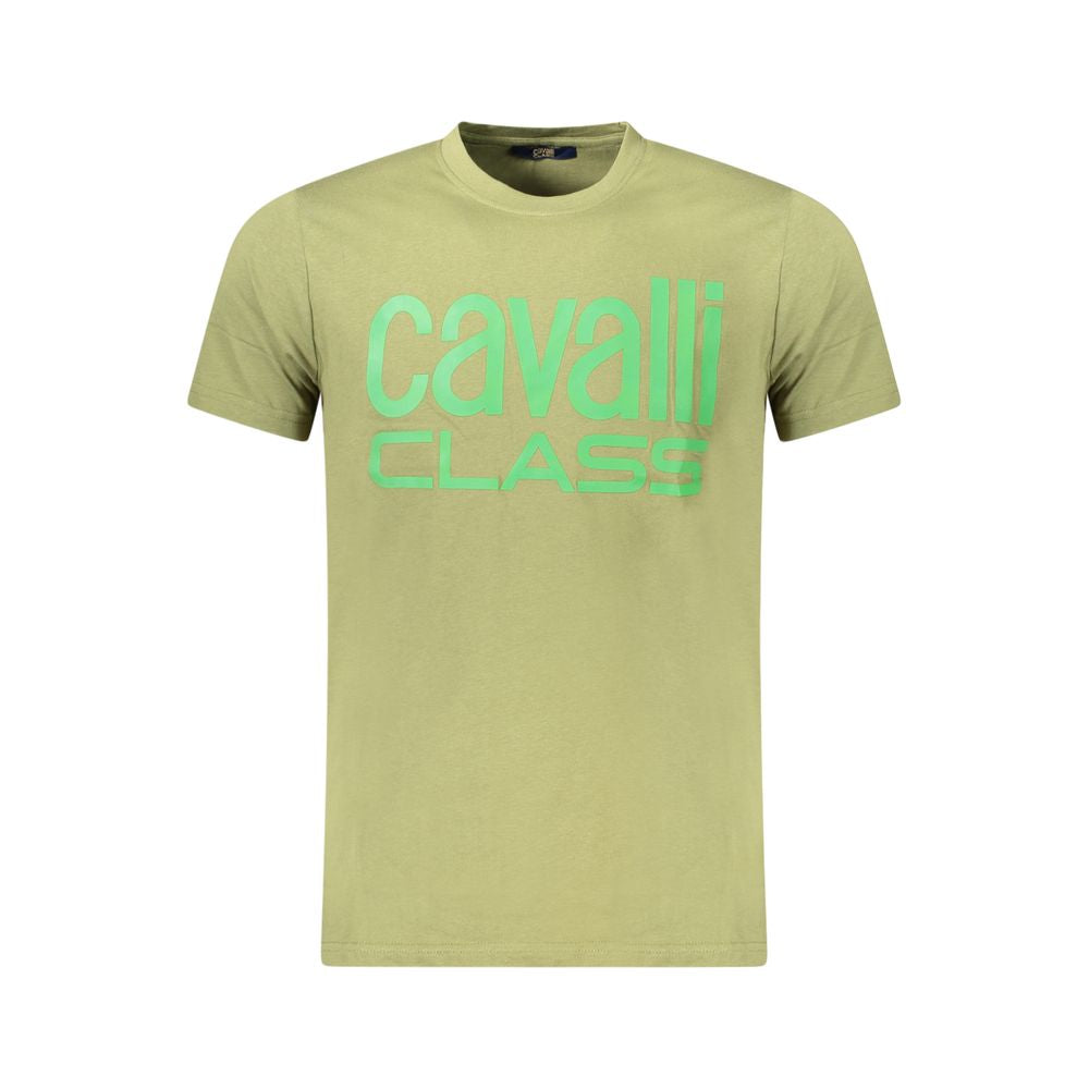 Green Cotton Men T-Shirt
