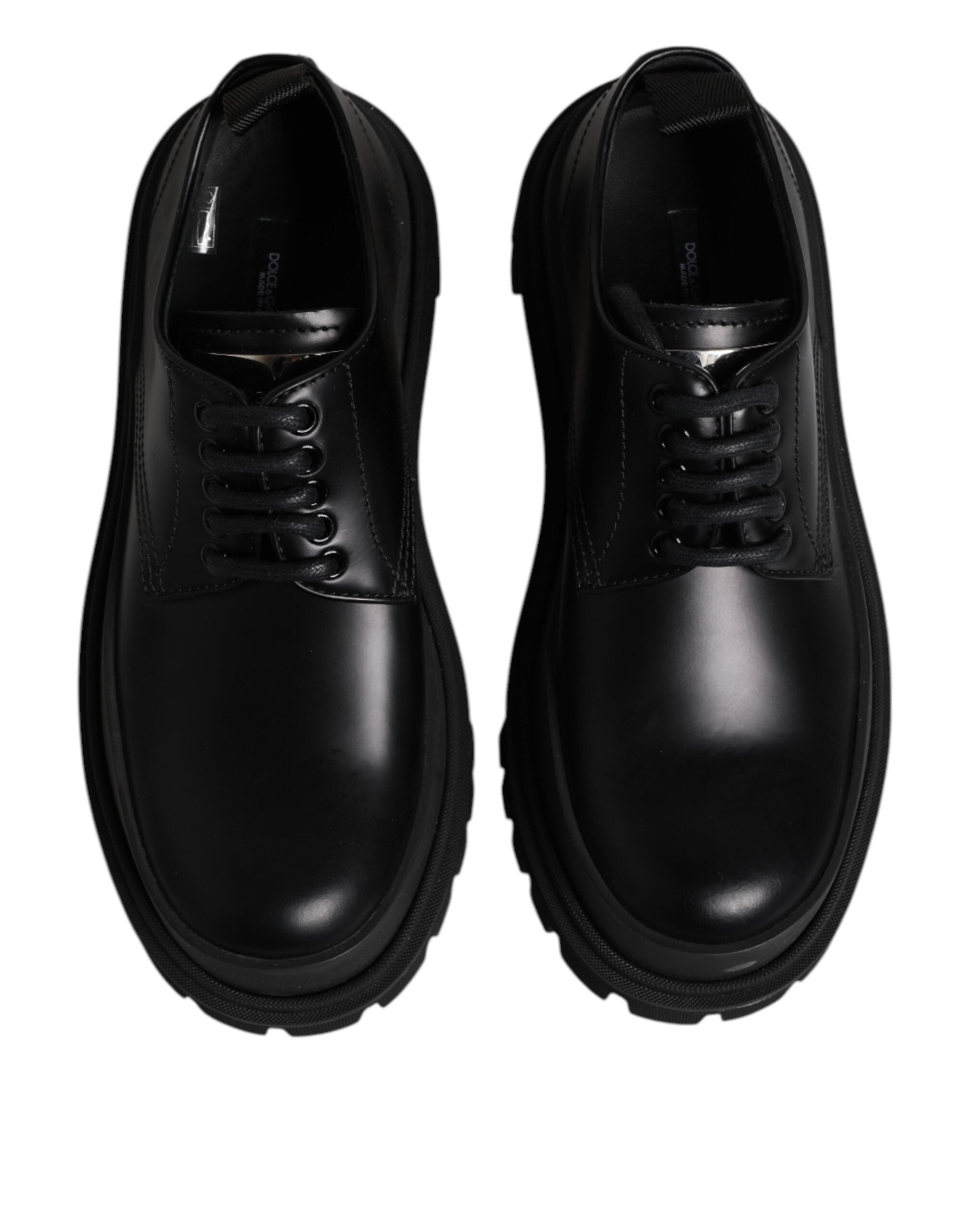 Black Leather Lace Up Derby Men Dress Shoes