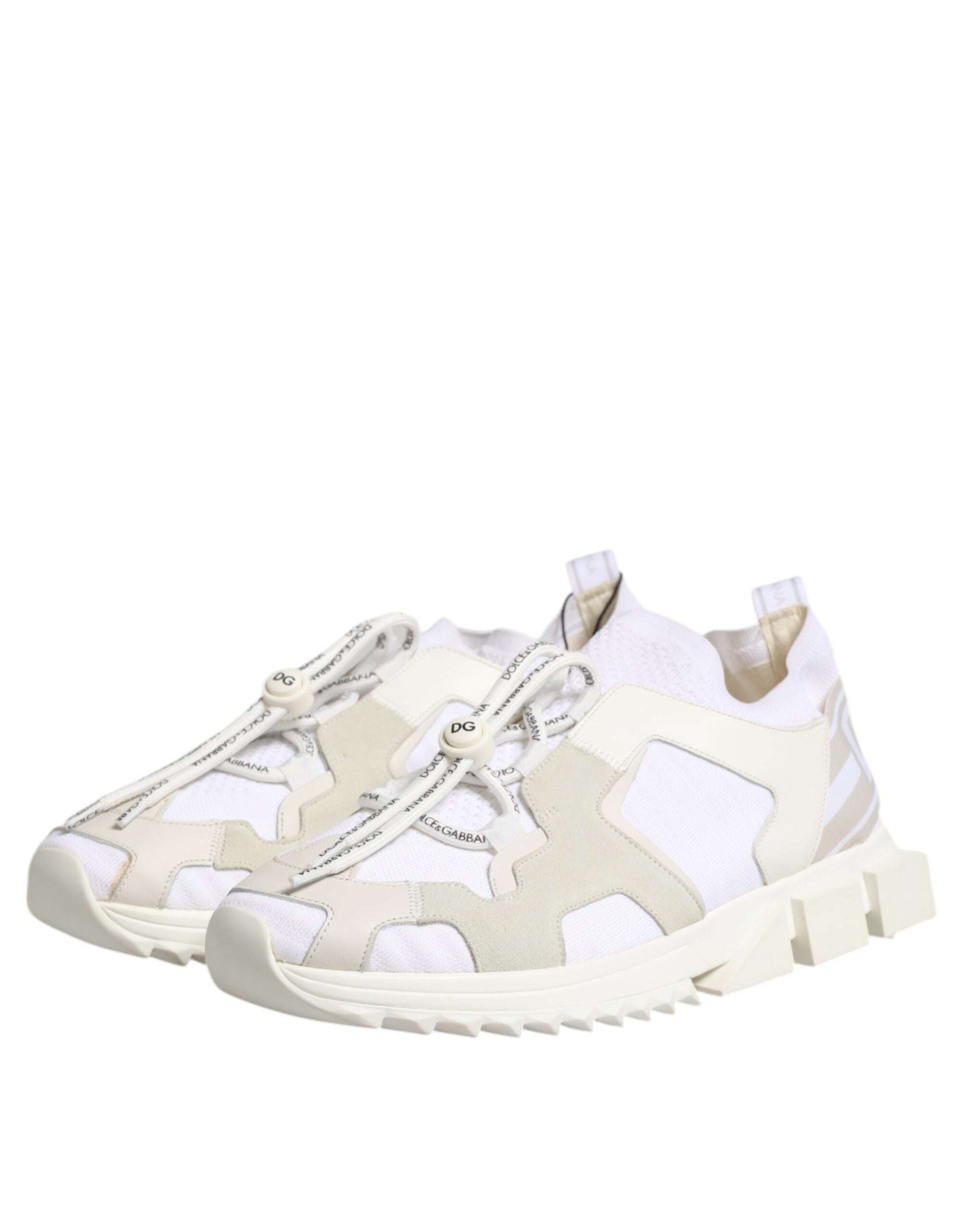 White Mesh Sorrento Trekking Sneakers Shoes