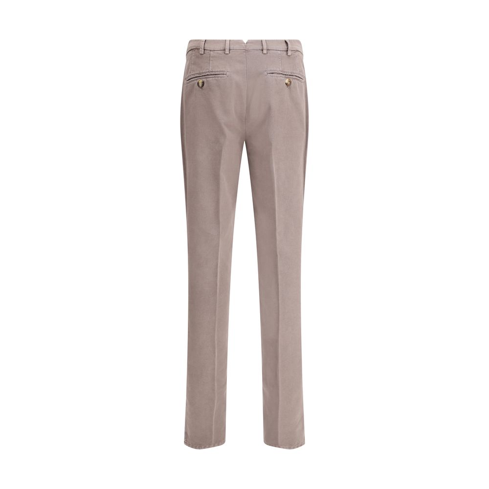 Gray Cotton Casual Pants