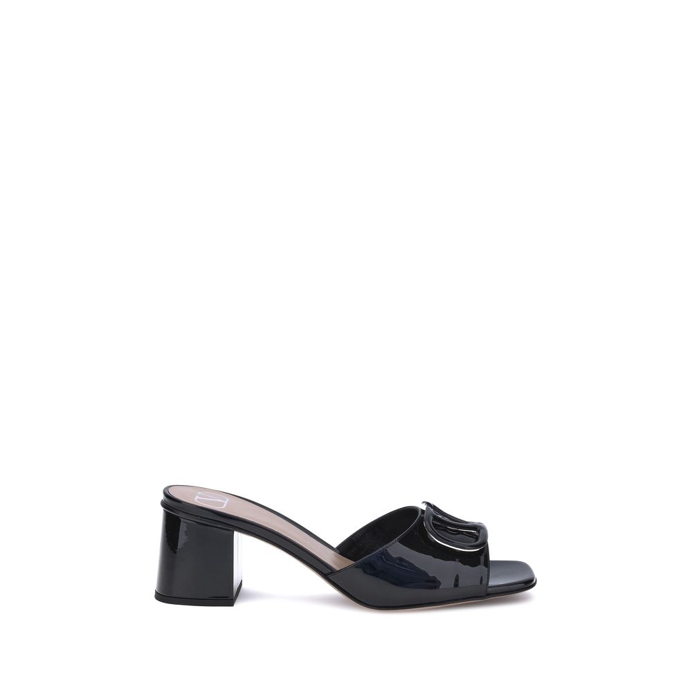 Black Calf Leather Bos Taurus Sandals