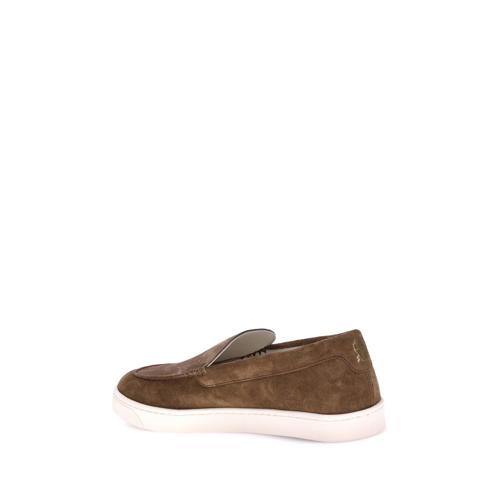 Brown Calf Leather Bos Taurus Low Top Sneakers