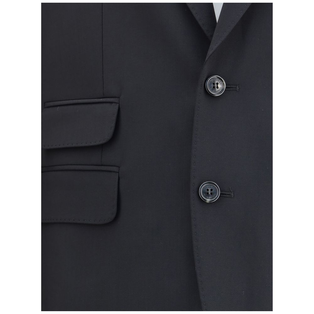 Black Fleece Wool Two-Piece Suit