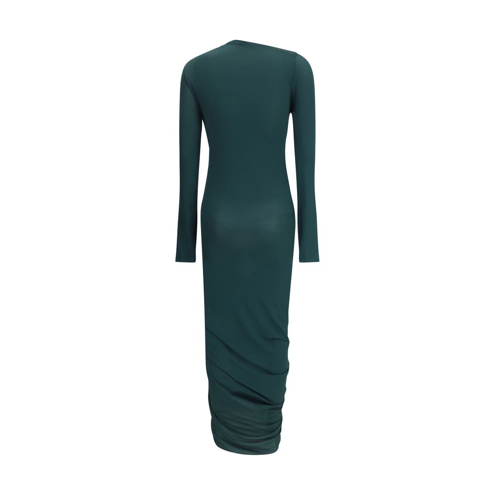 Green Viscose Casual Dress