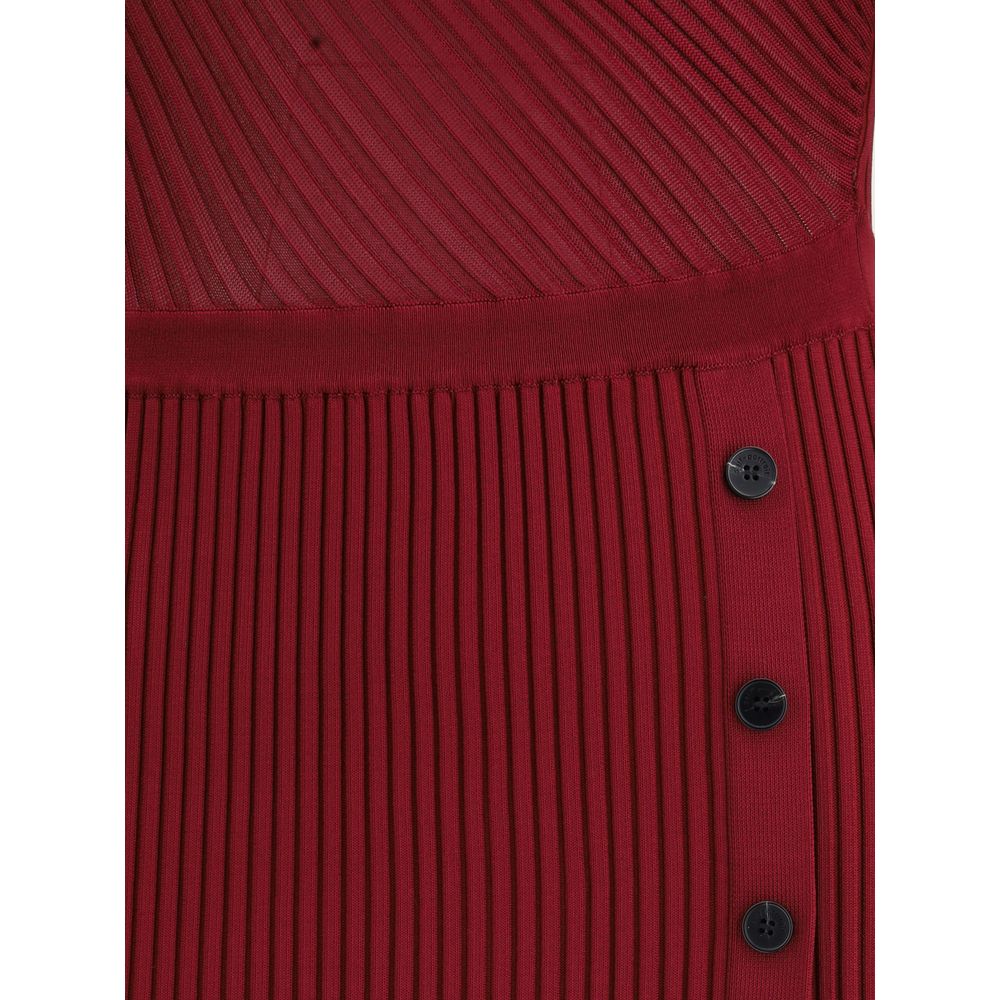 Bordeaux Viscose Casual Dress