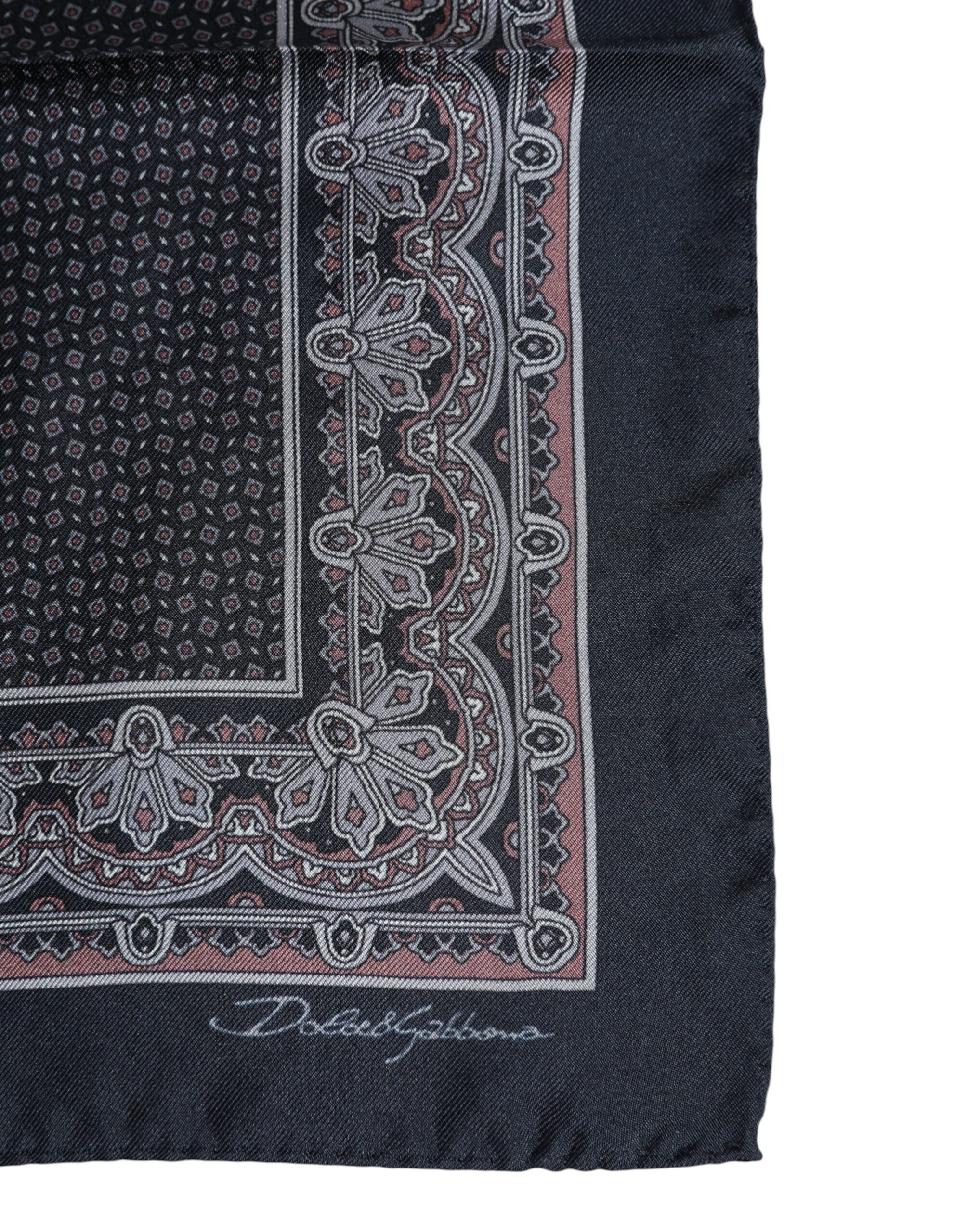 Multicolor Fantasy Silk Square Foulard Scarf