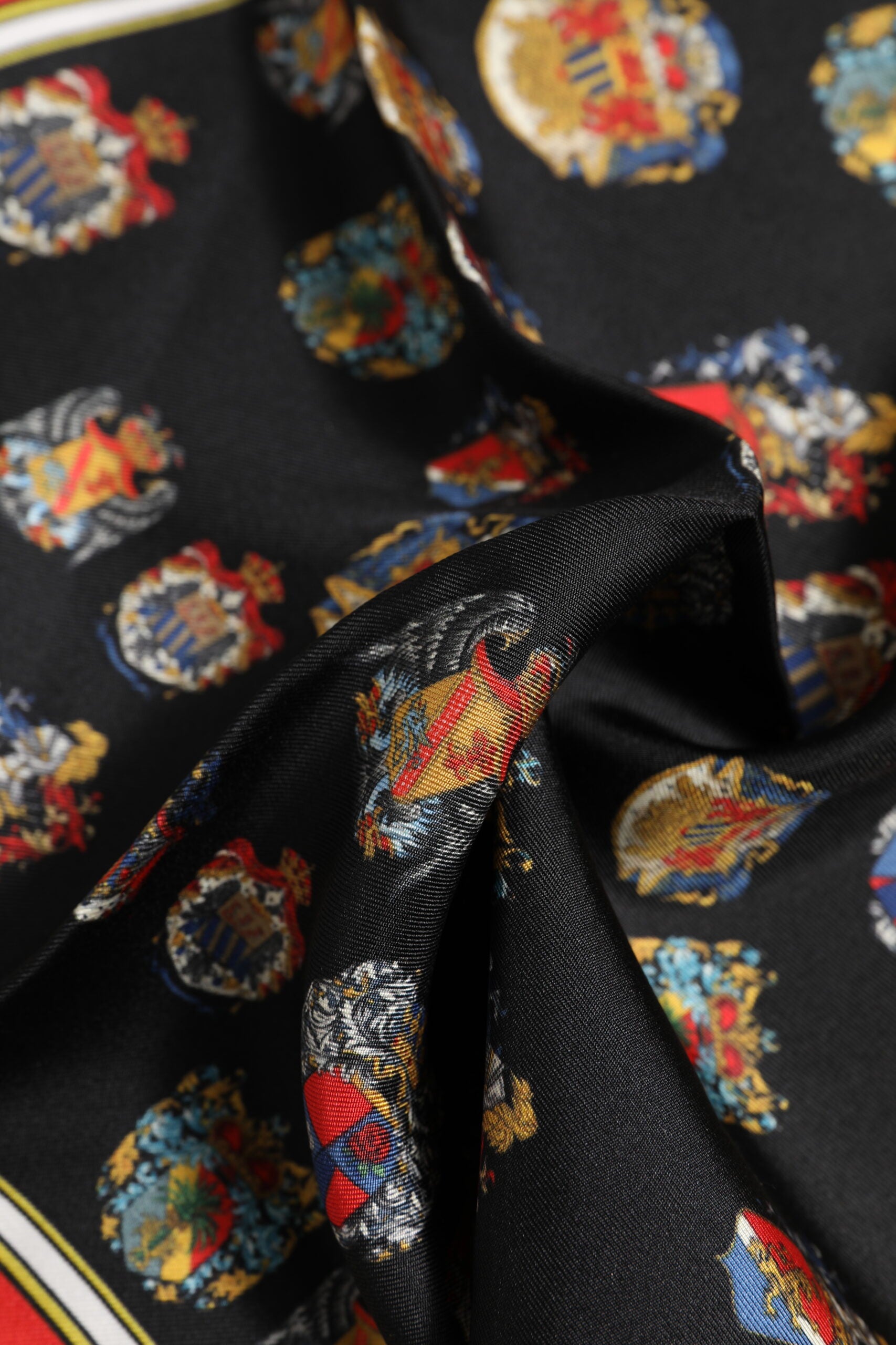 Multicolor Silk Square Men Foulard Scarf
