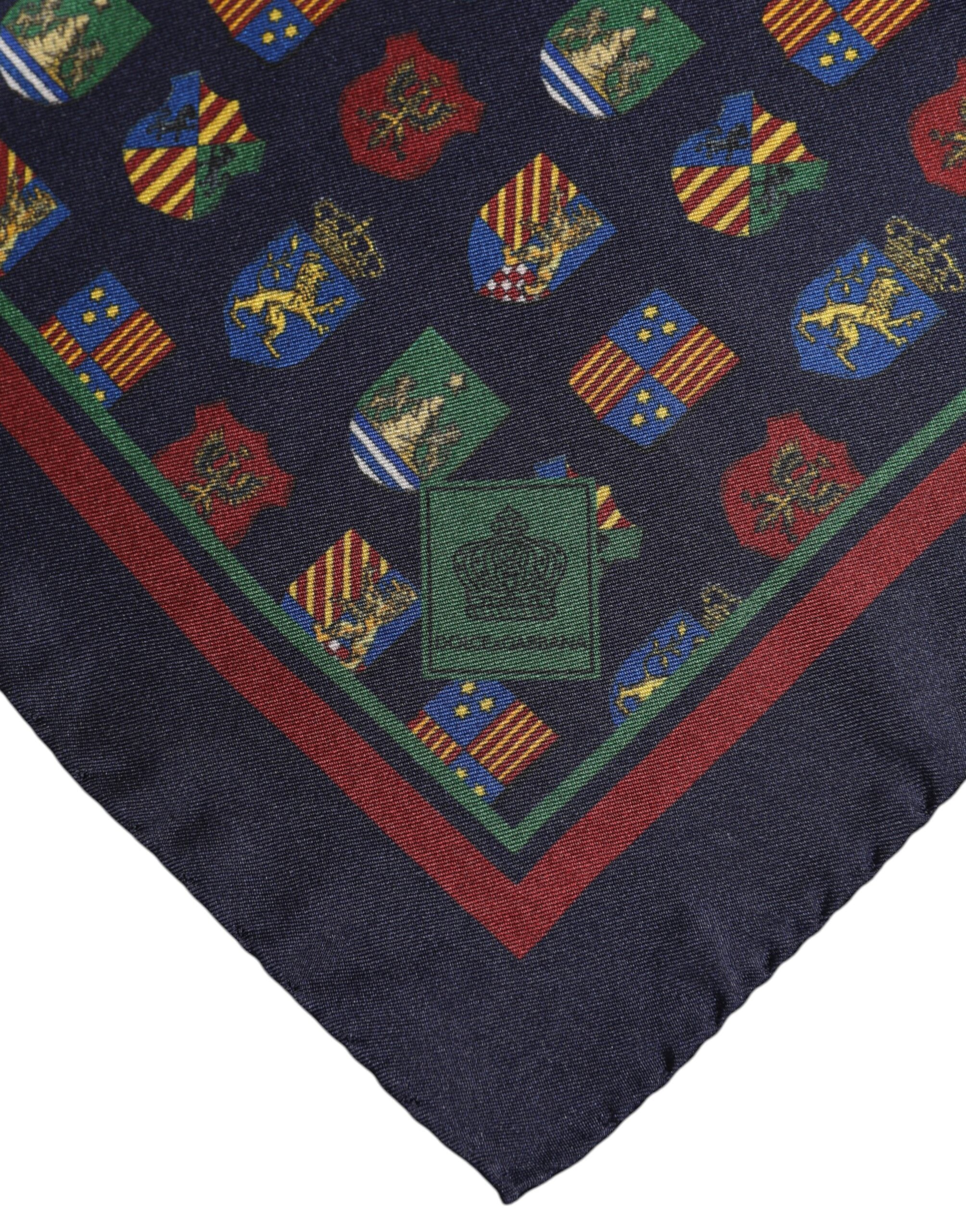 Multicolor Medals Square Foulard Scarf