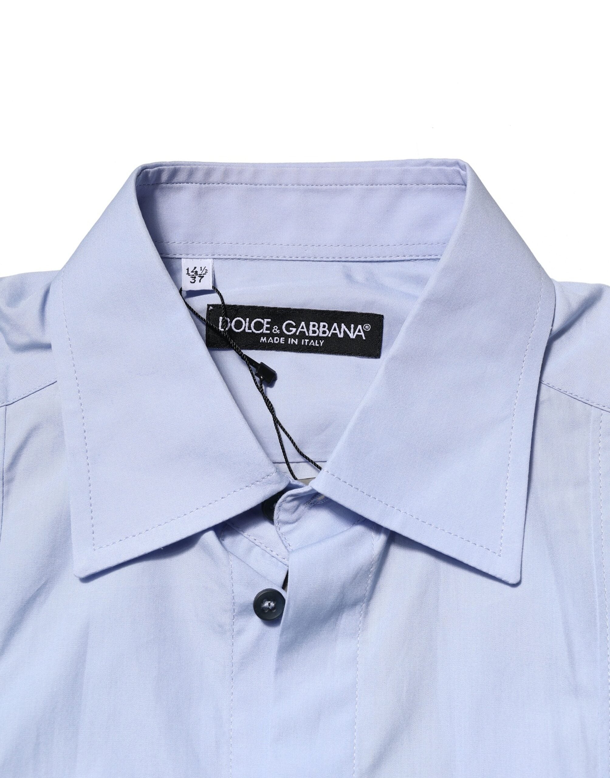 Light Blue Cotton Long Sleeves Dress Shirt