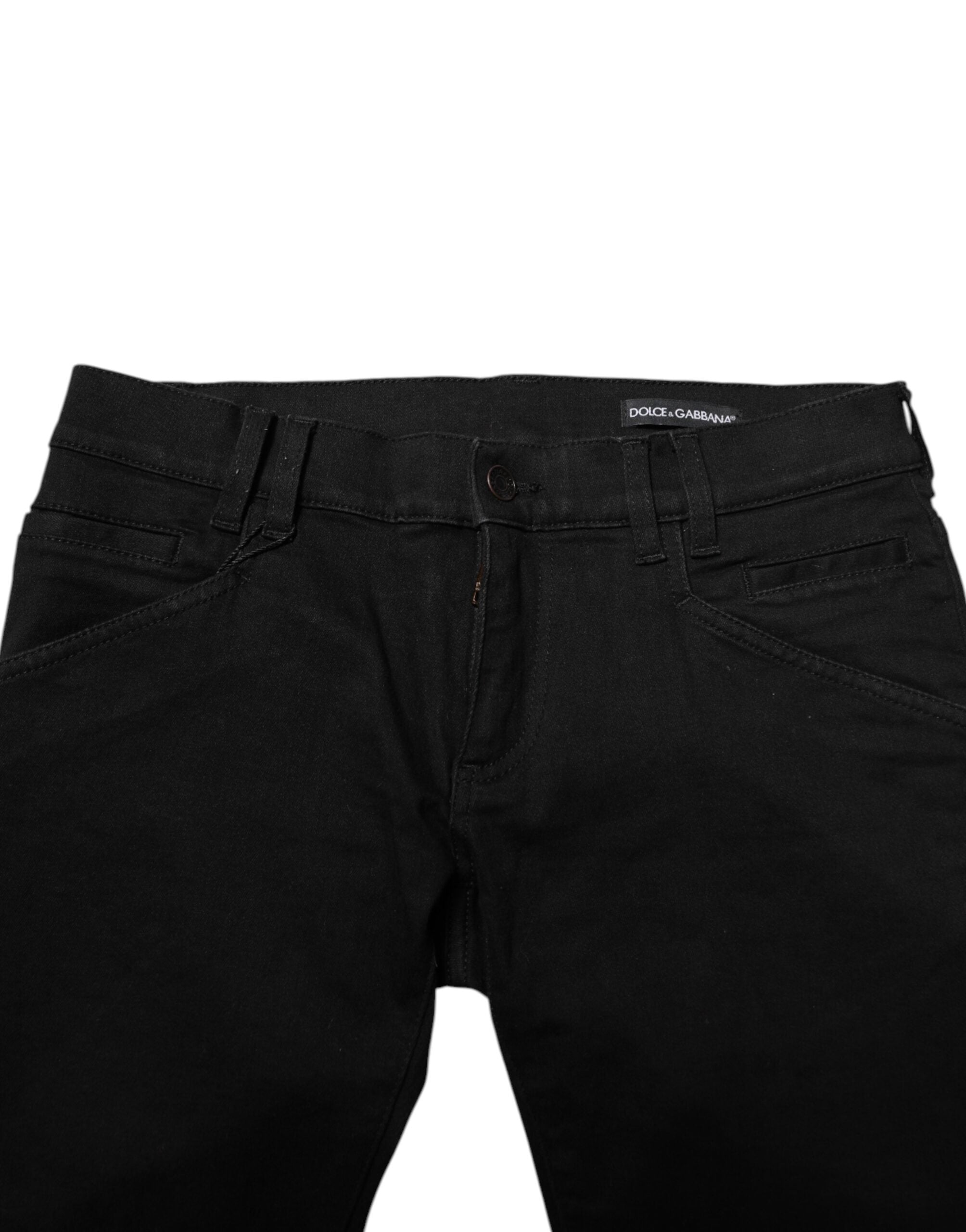 Black Cotton Skinny Men Denim Jeans