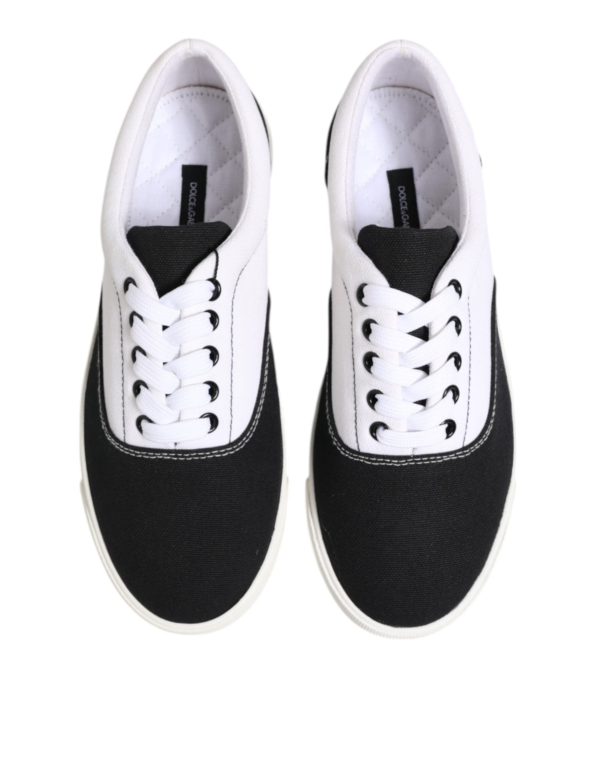 Black Cotton Canvas Lace Up Men Sneakers Shoes