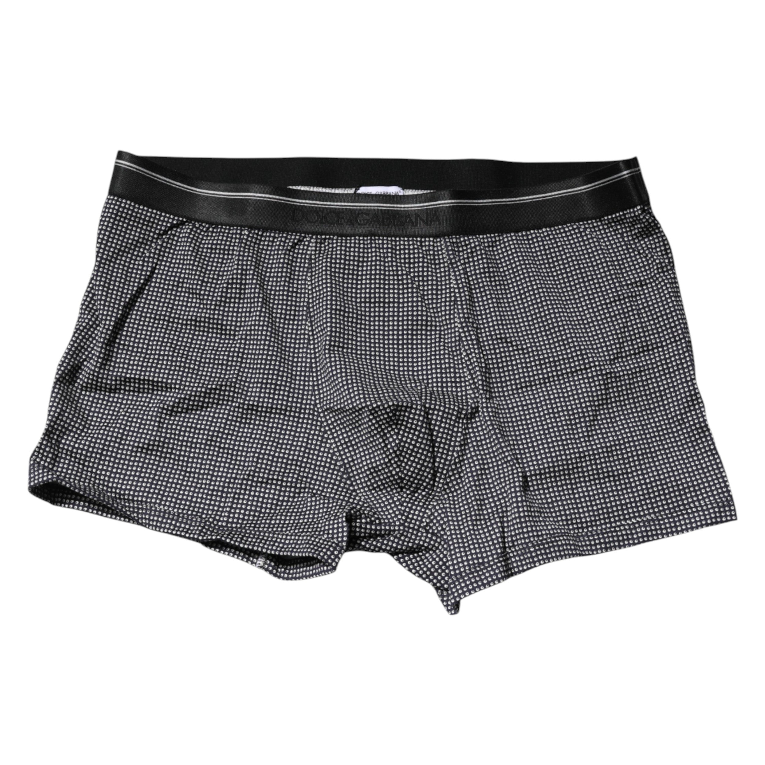 Gray Printed Cotton Boxer Short Underwear