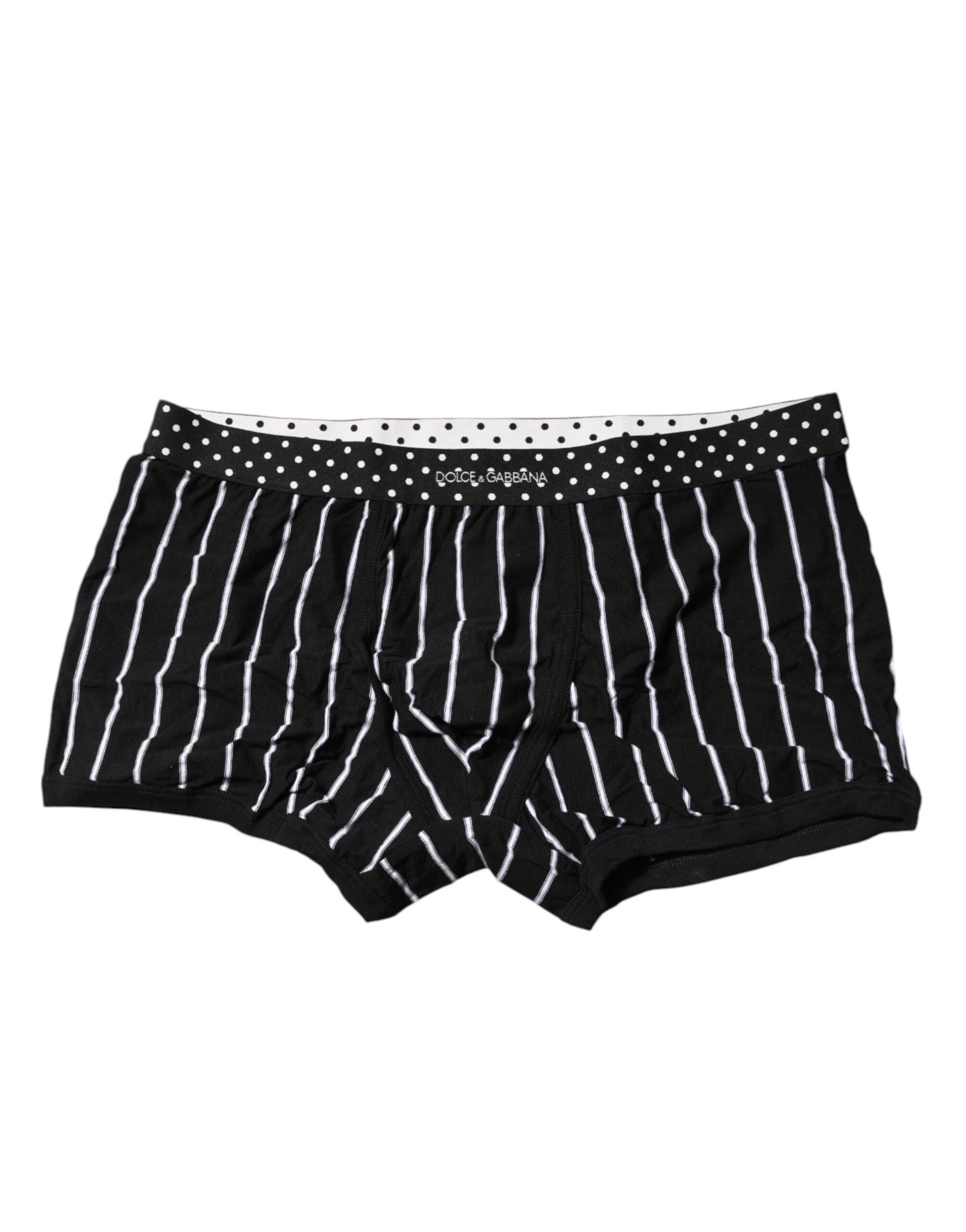 Black White Striped Regular Boxer Underwear