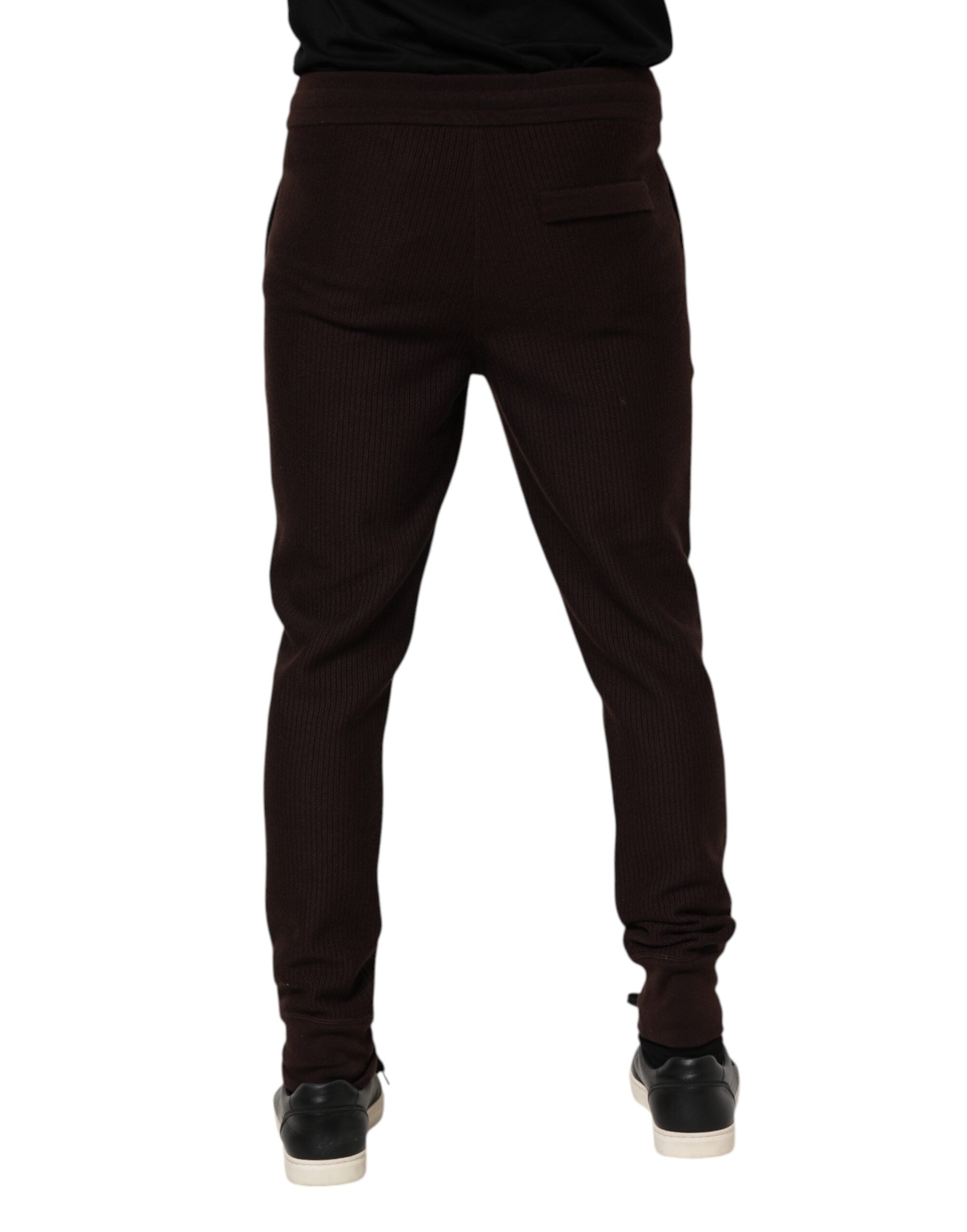Brown Cashmere Men Jogger Sweatpants Pants