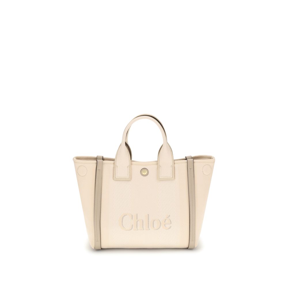 Beige Cotton Shoulder Bag