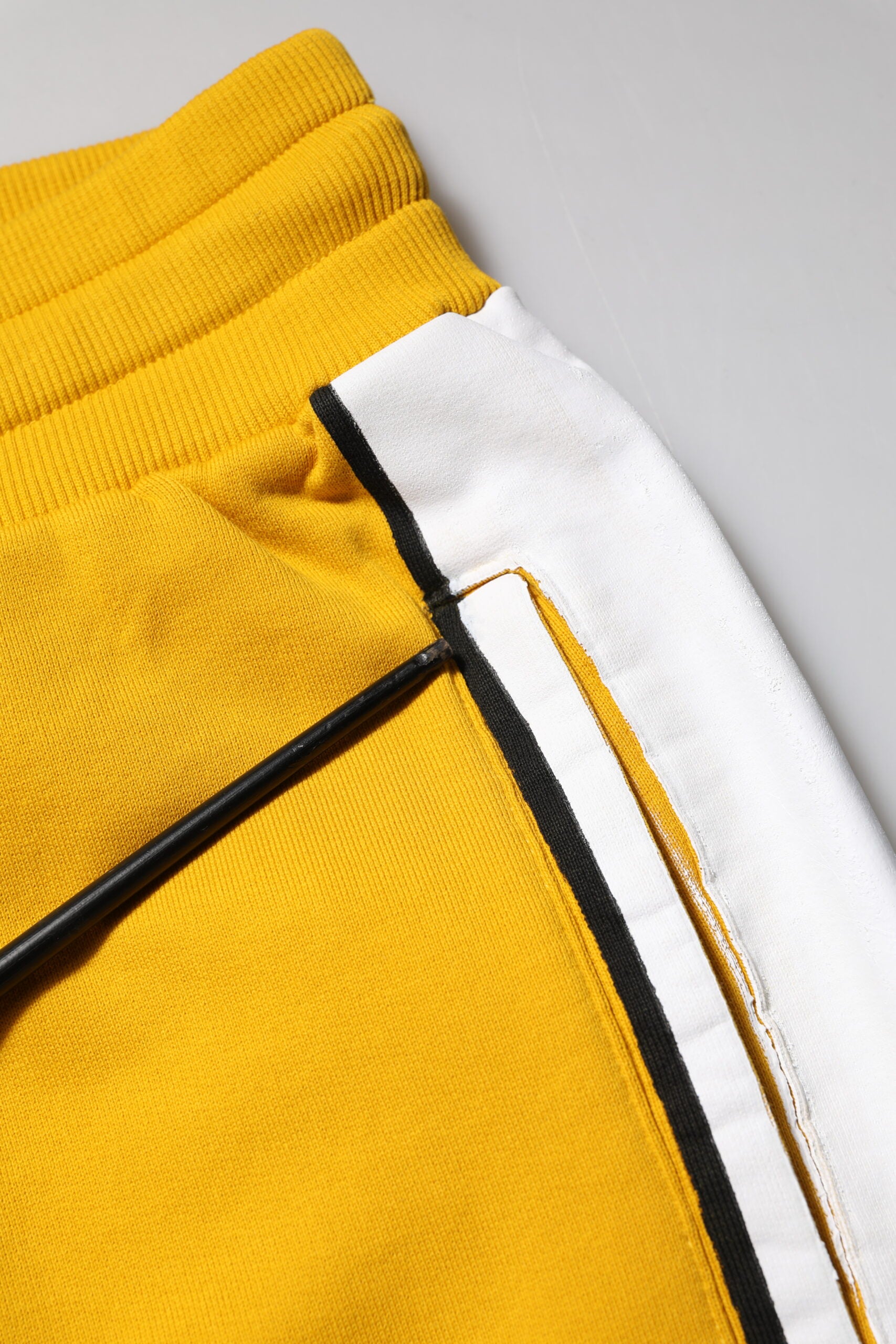 Yellow Cotton Logo Drawstring Jogger Sweatpants Pants