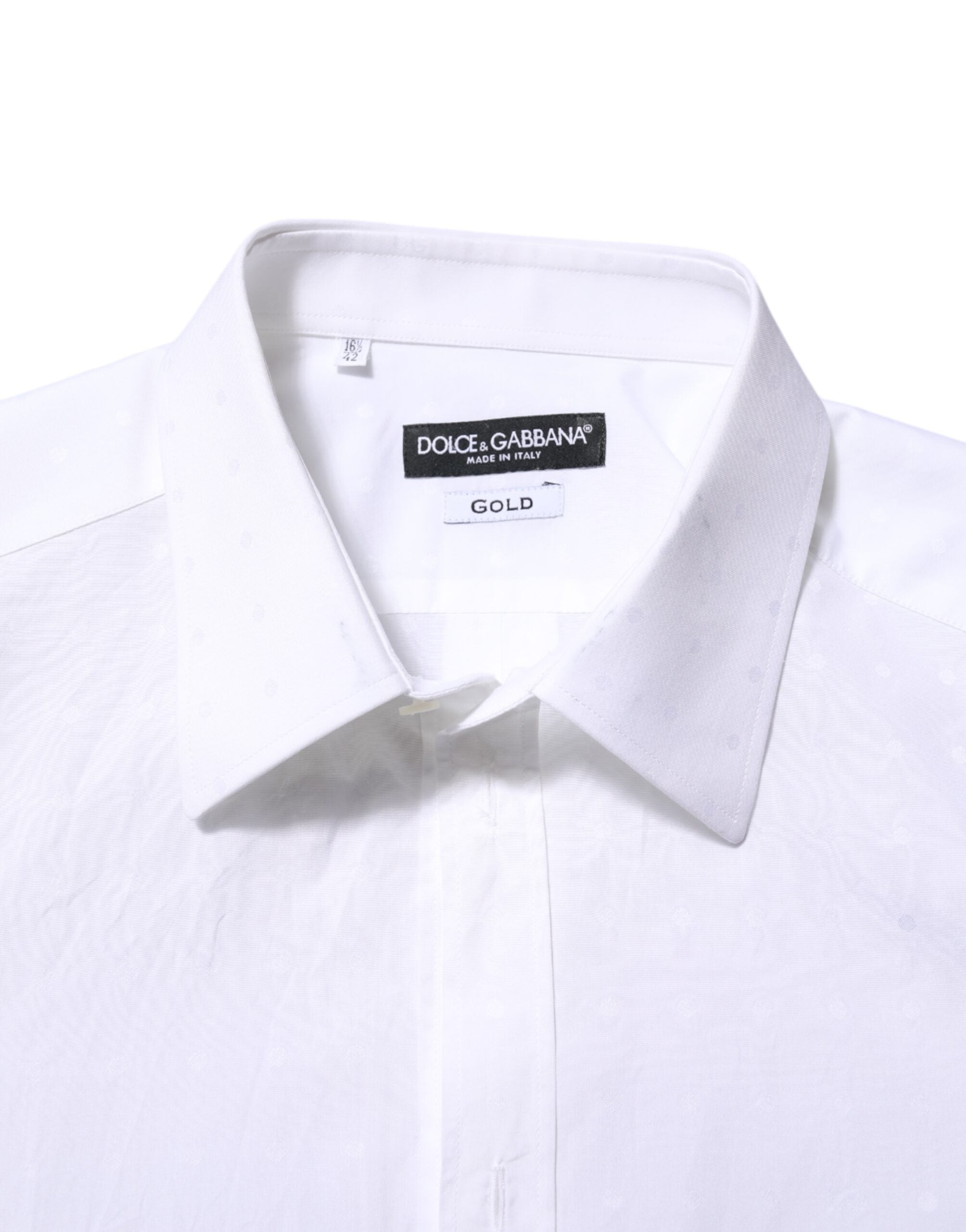 White Cotton GOLD Dress Formal Shirt