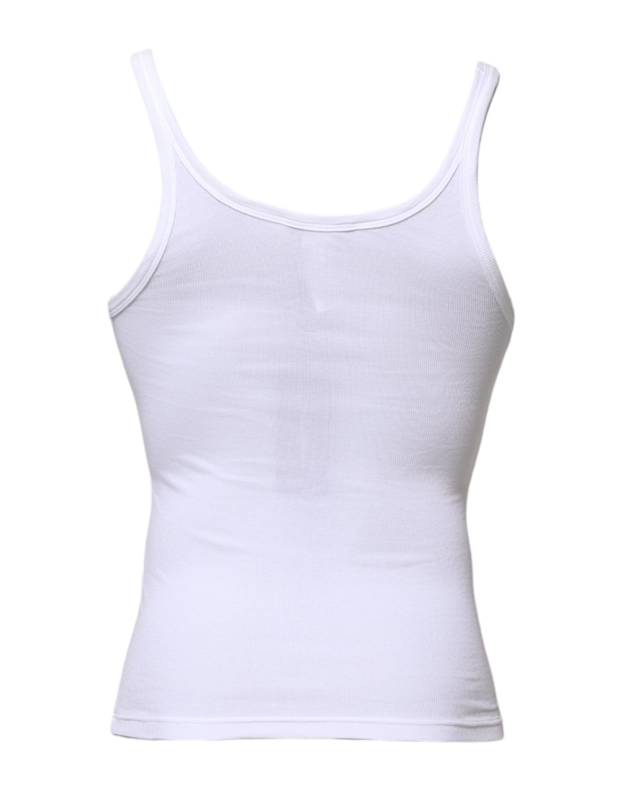 White Sleeveless Round Neck Men Tank T-shirt