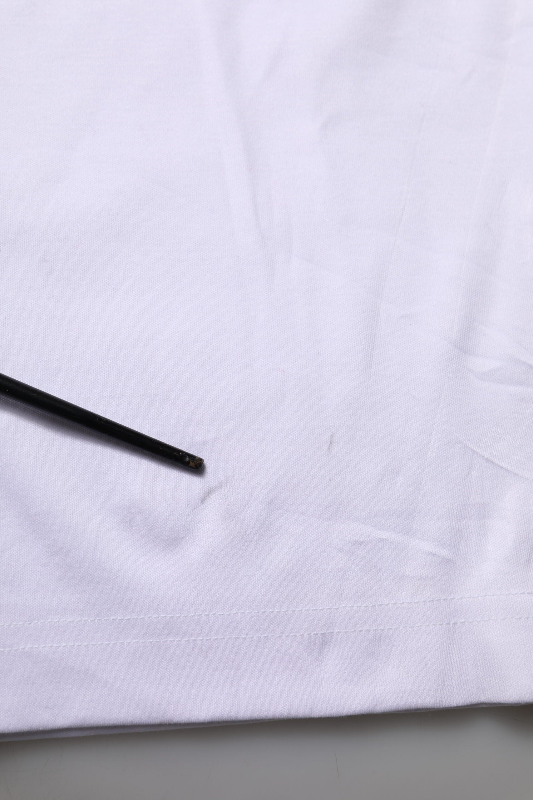 White Cotton Graphic Print Crew Neck T-shirt