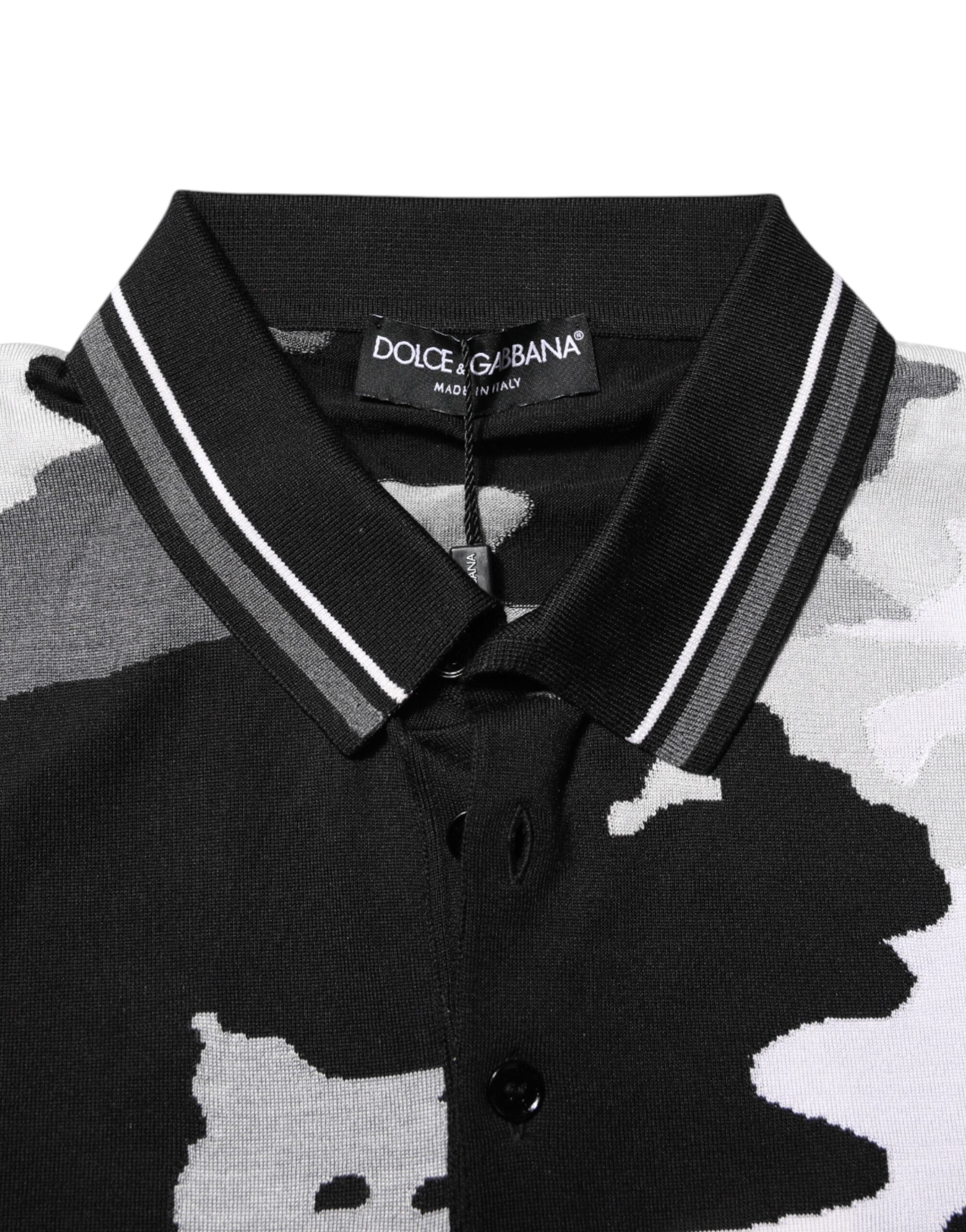 Multicolor Camouflage Collared Polo T-shirt