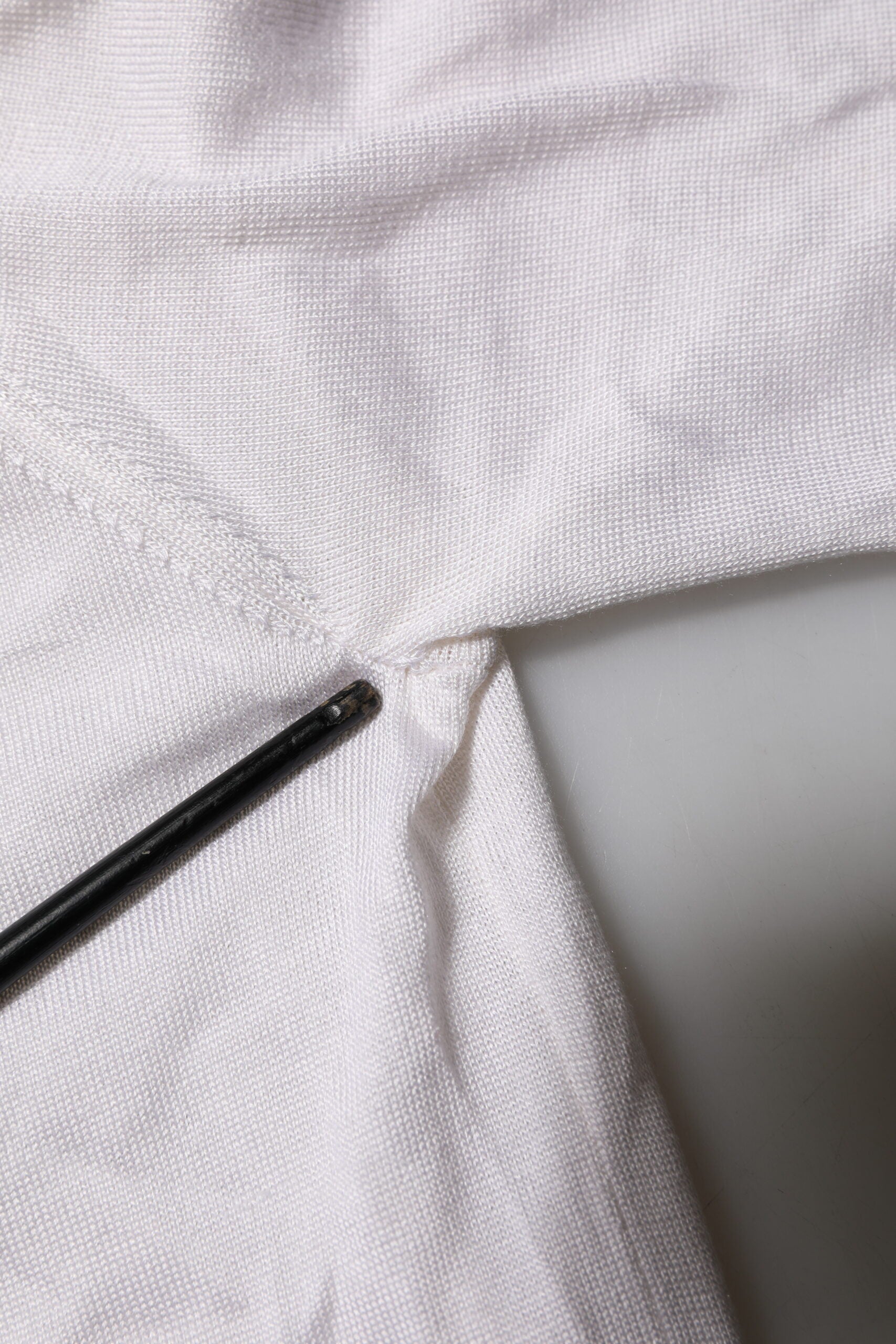 White Silk Short Sleeves Men Henley T-shirt