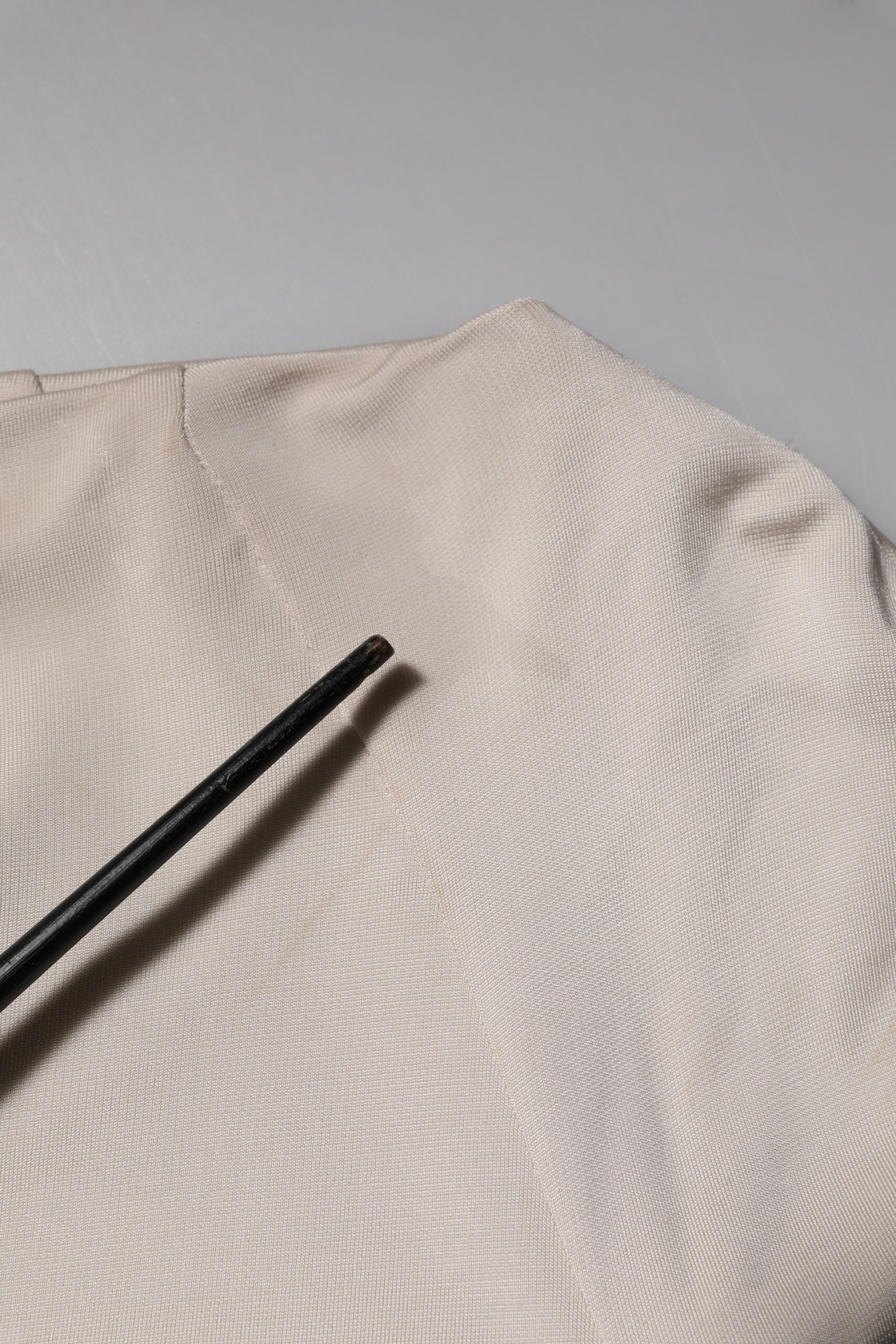 Ivory Viscose Sheath Knee Length Dress