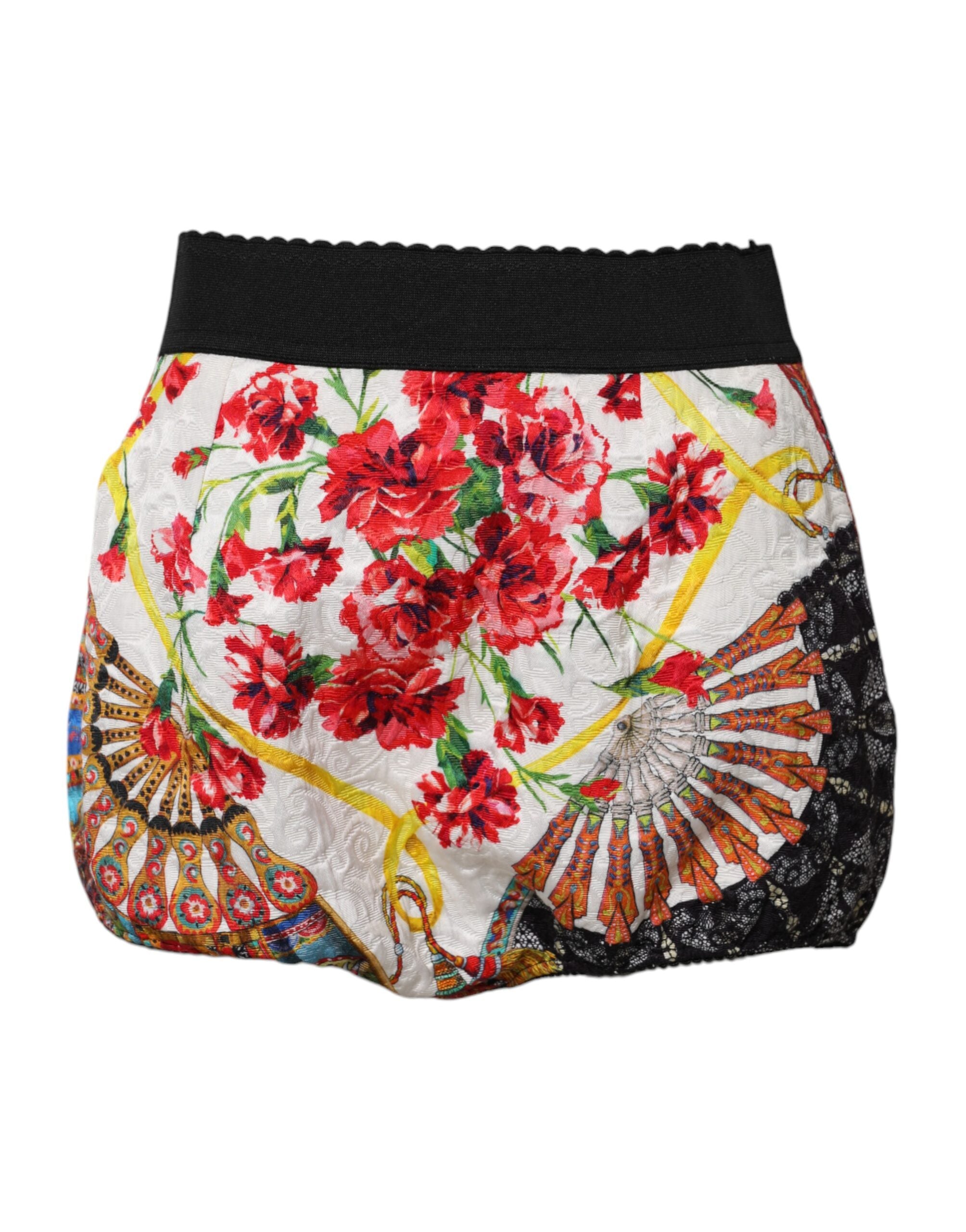 Multicolor Floral High Waist Hot Pants Shorts