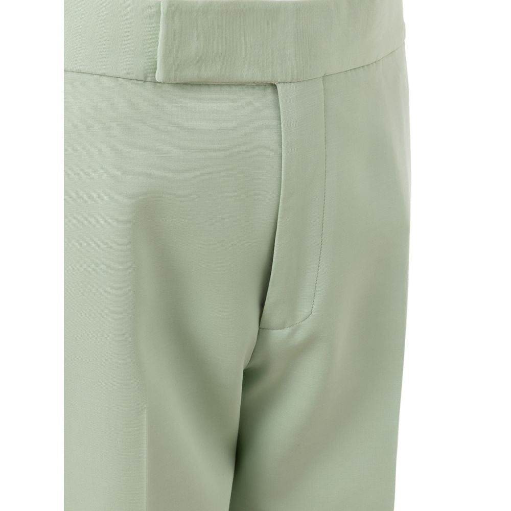Green Viscose Chino Pants