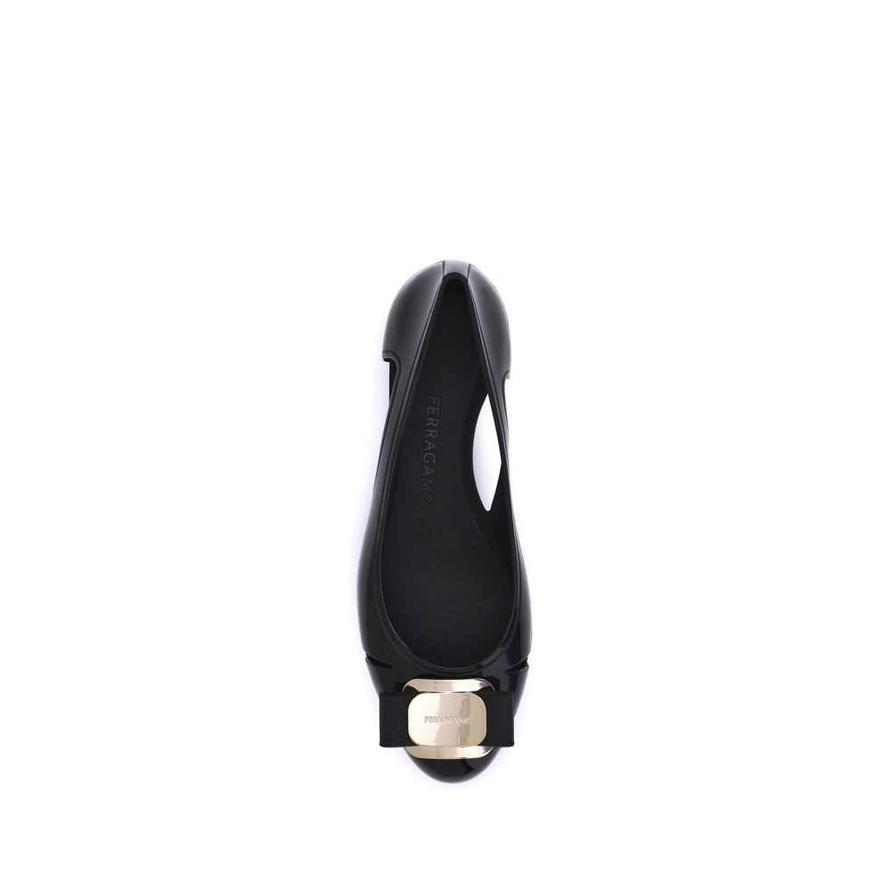 Black Pvc Ballet Flats