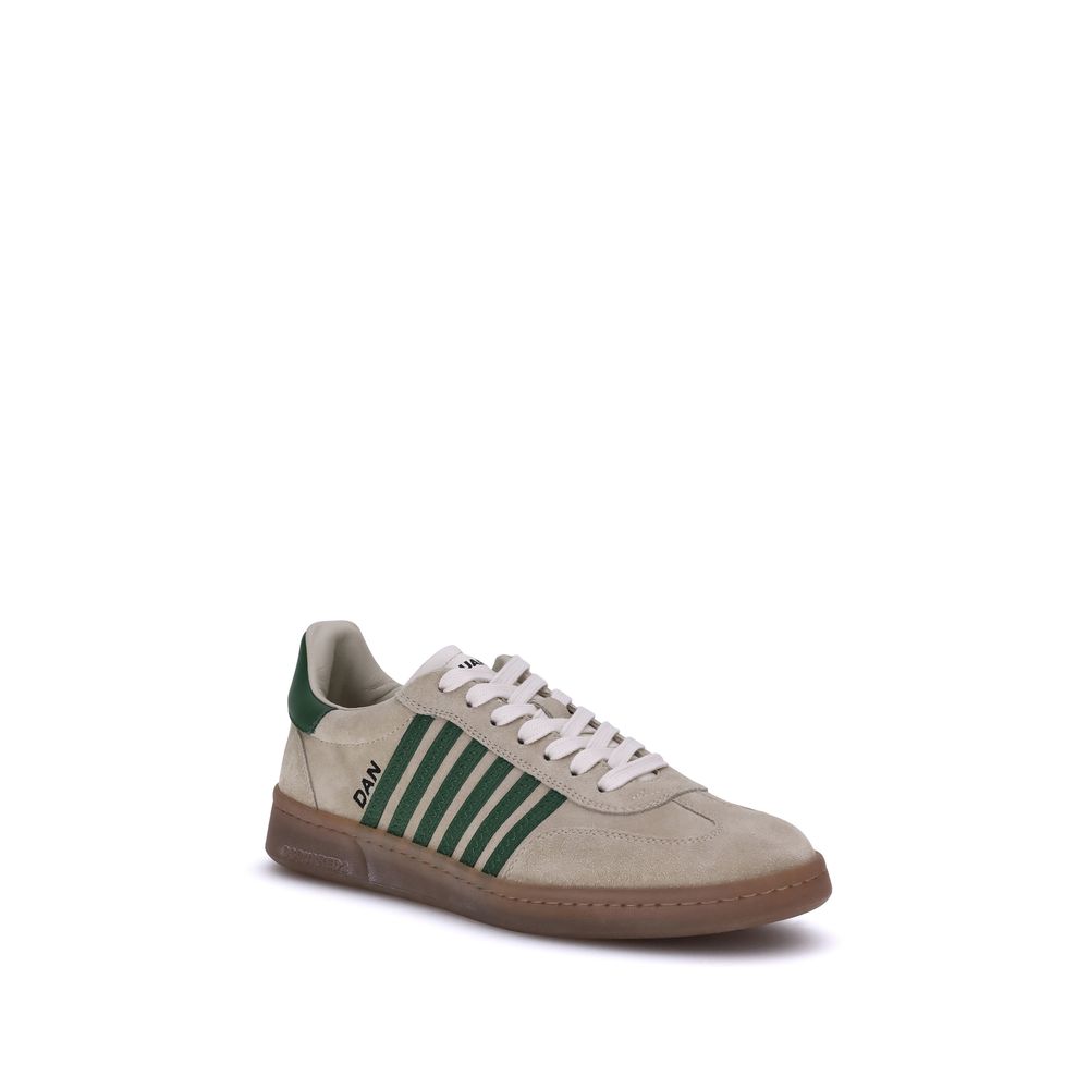 Green Calf Leather Bos Taurus Low Top Sneakers