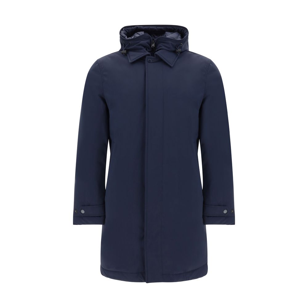 Blue Polyester Coat