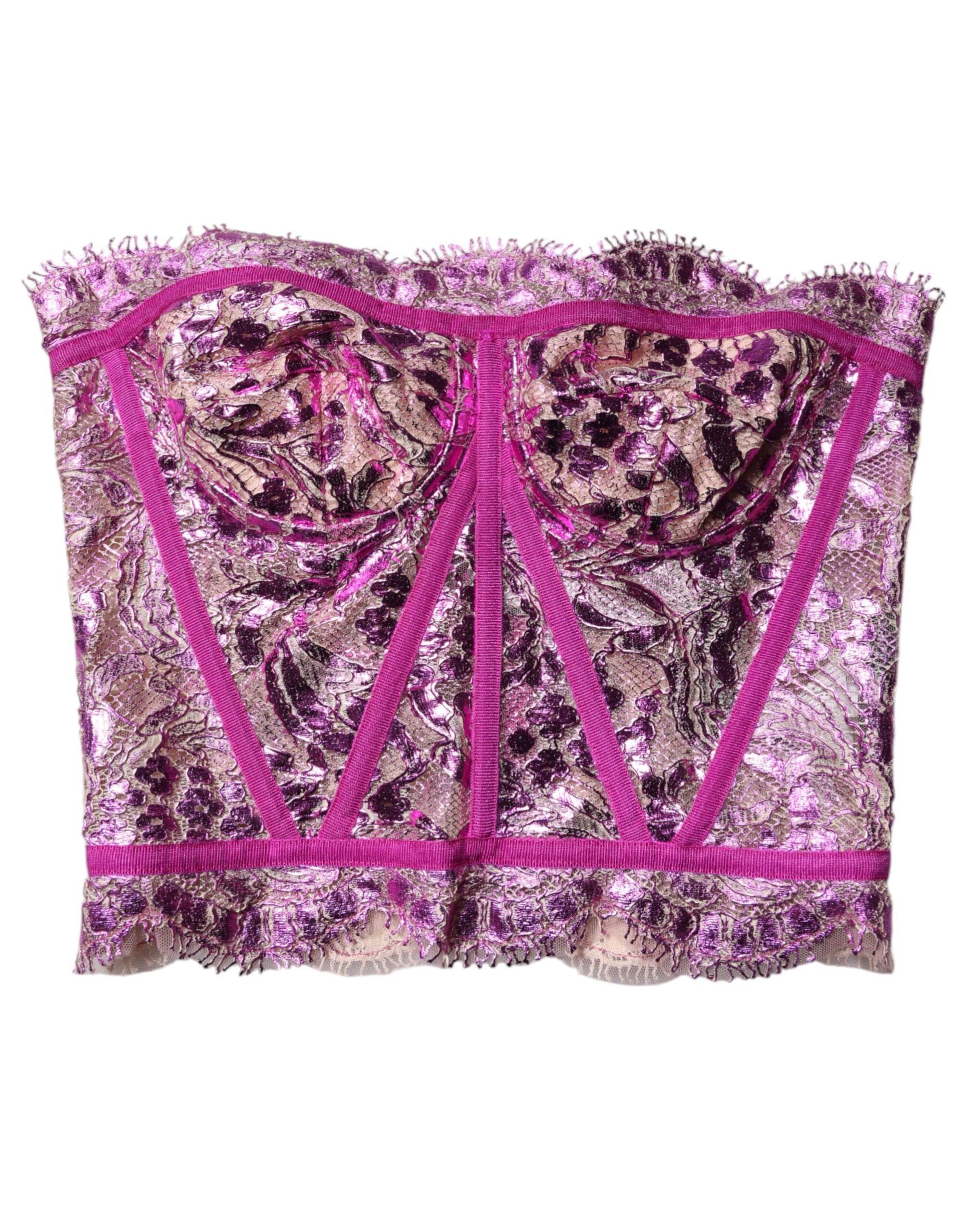 Pink Bustier Sleeveless Corset Blouse Top