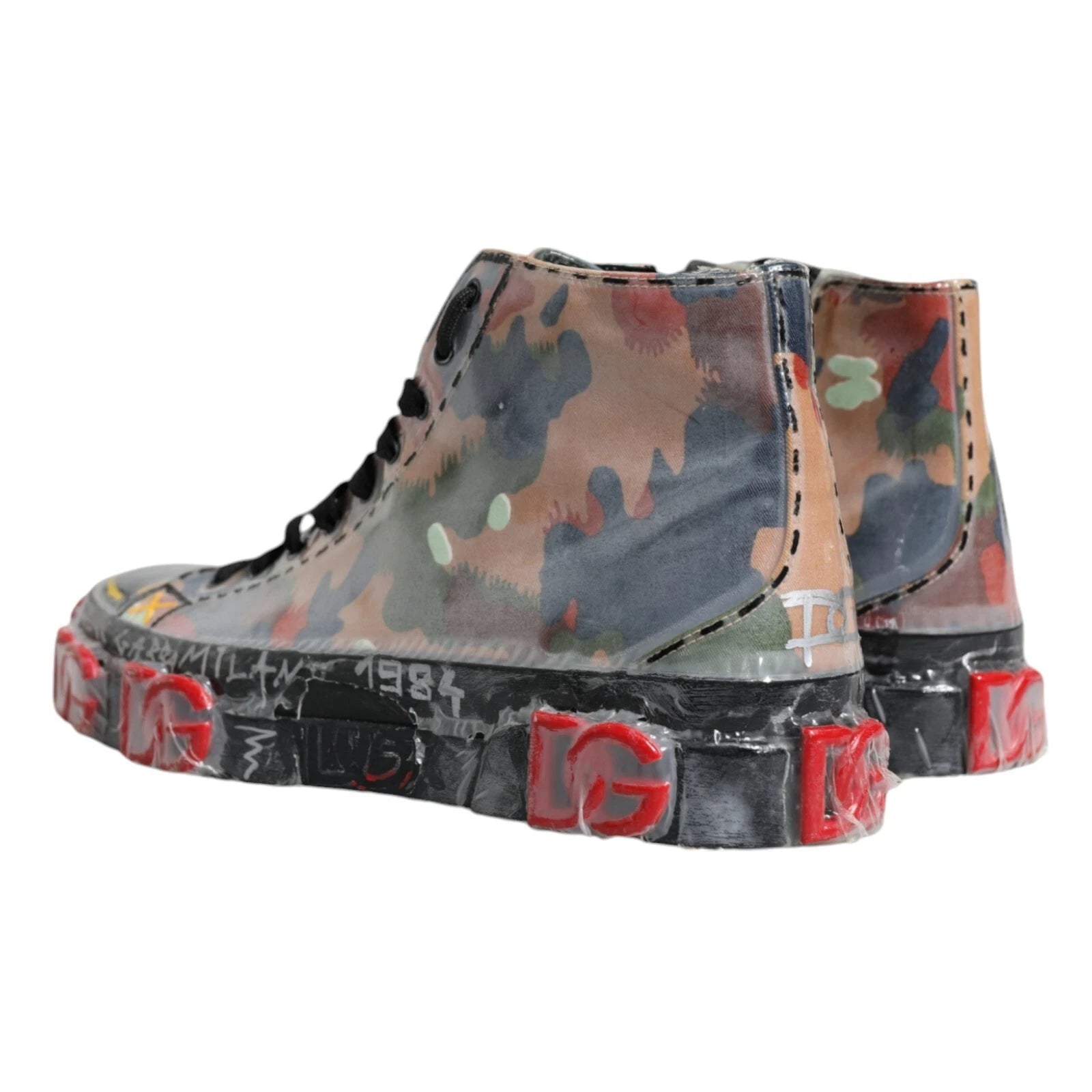 Multicolor Camouflage High Top Sneakers Shoes