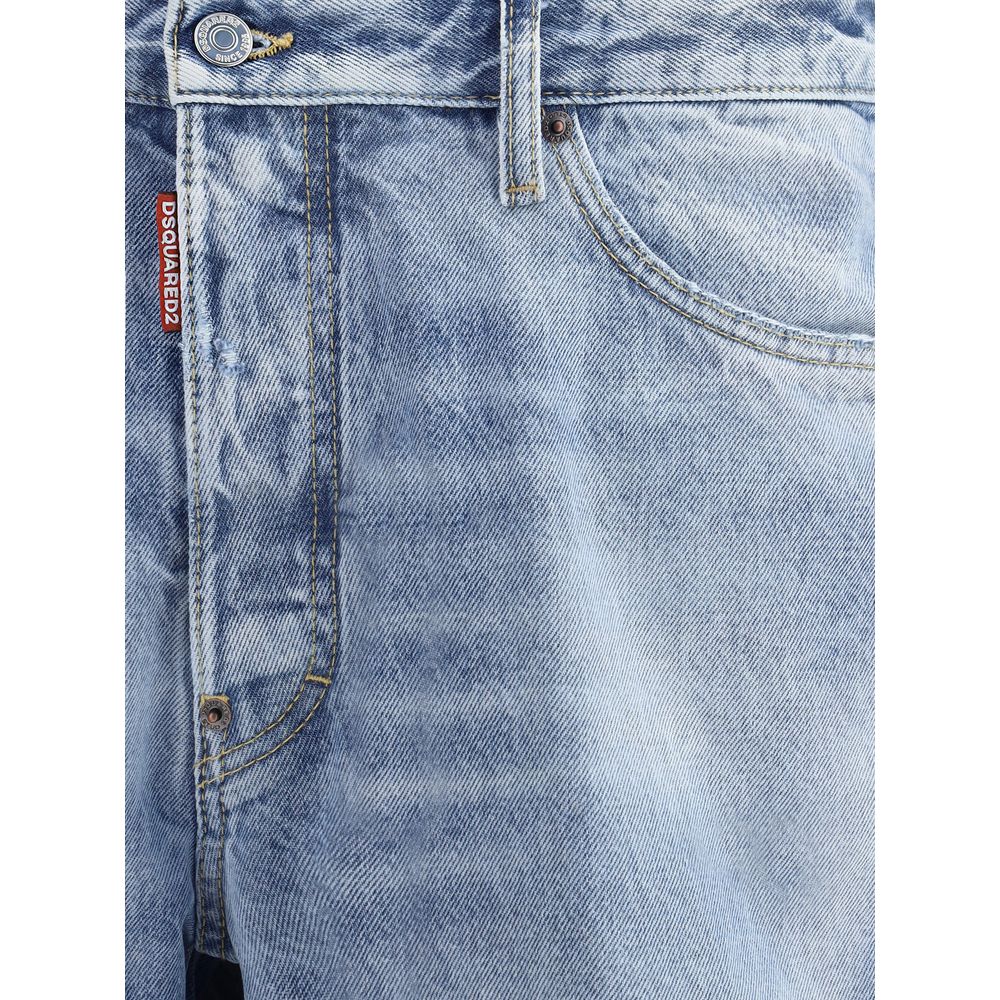 Light Blue Cotton Bermuda Shorts