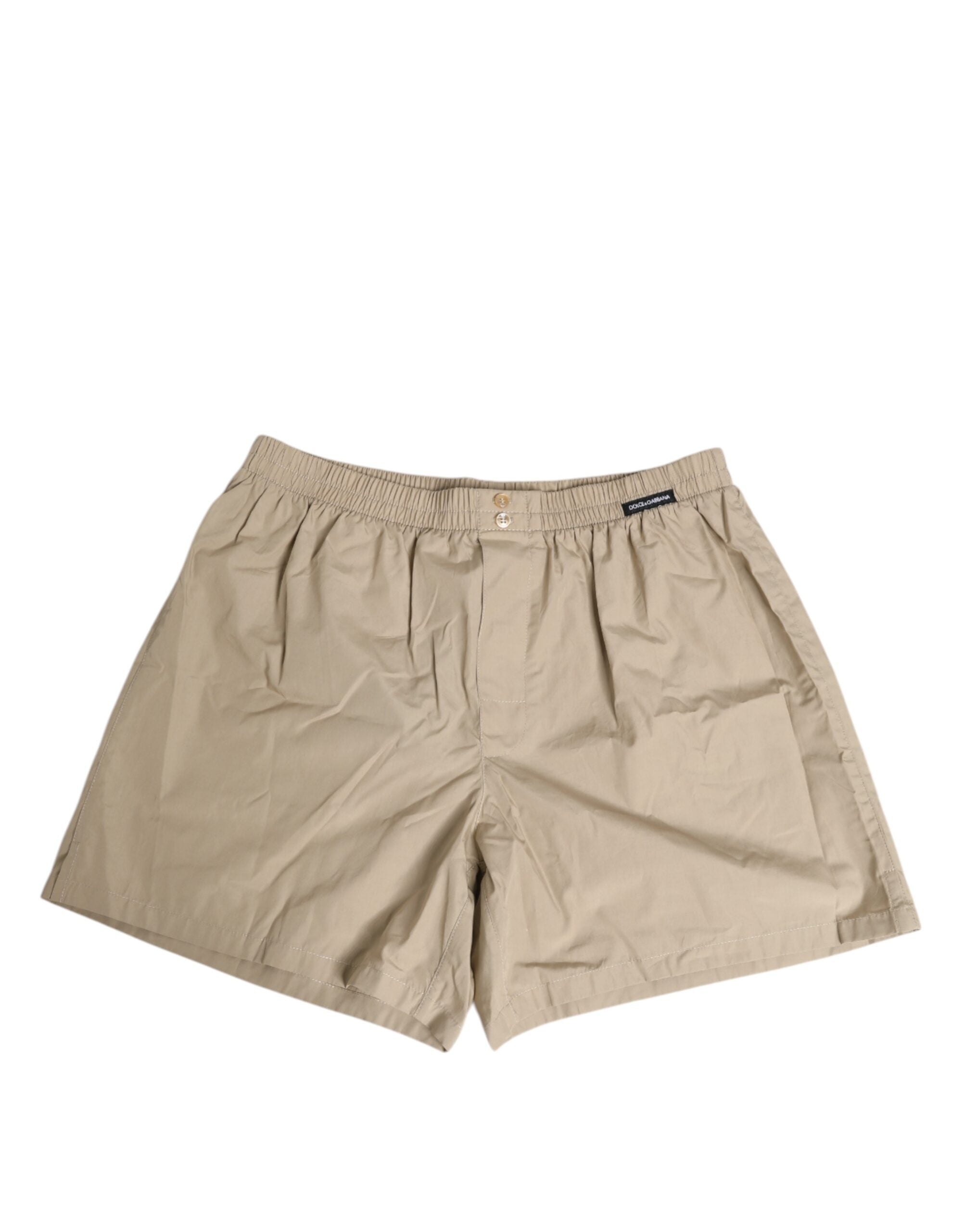 Beige Cotton Regular Boxer Shorts Underwear