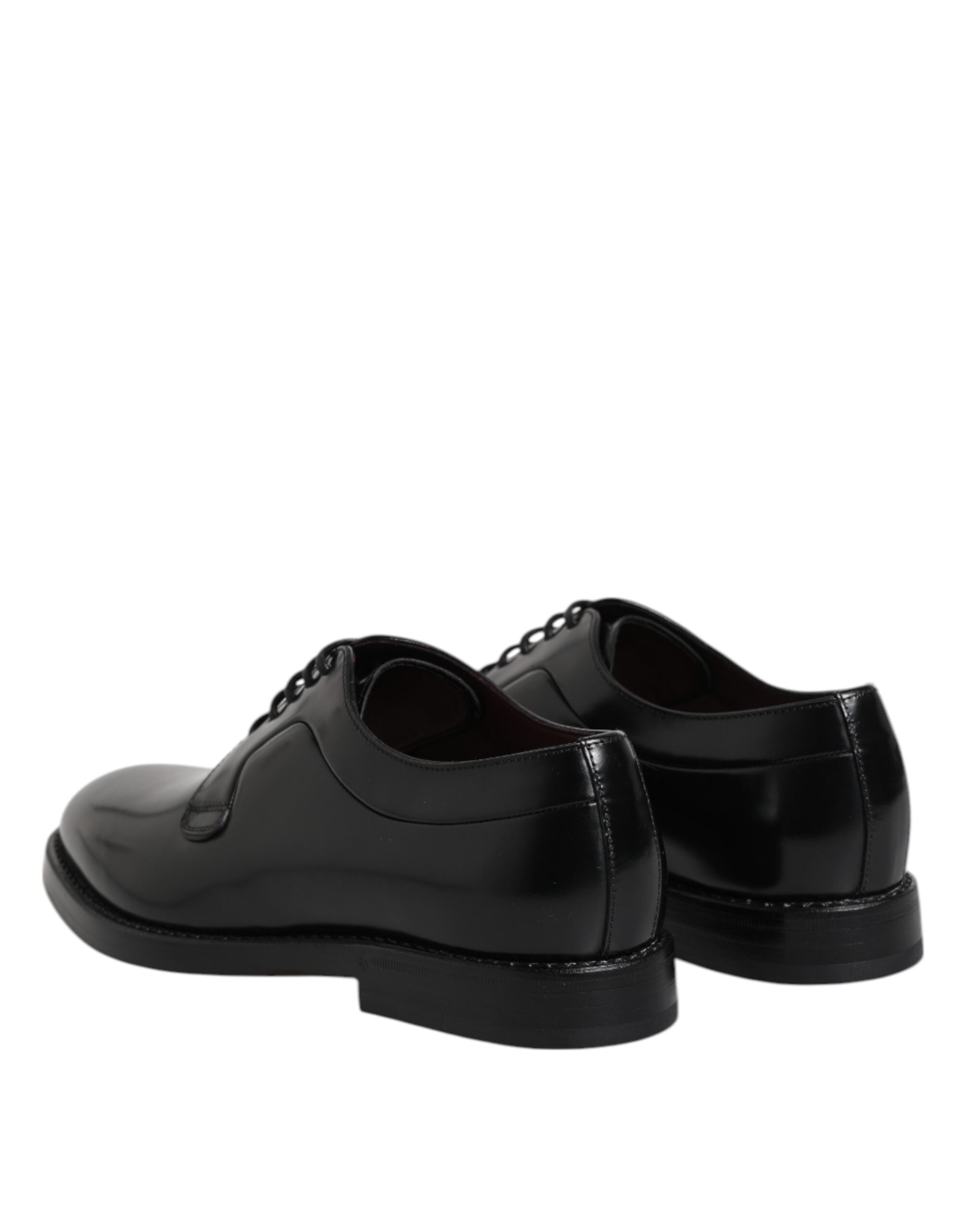 Black Calf Leather Lace Up Dress Derby Shoes