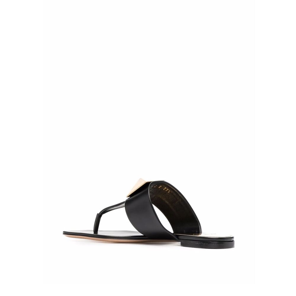Black Leather Sandals
