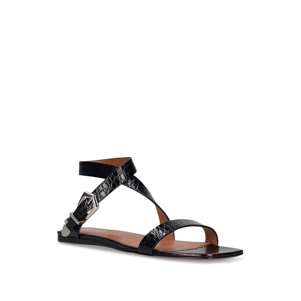 Black Calfskin Sandals