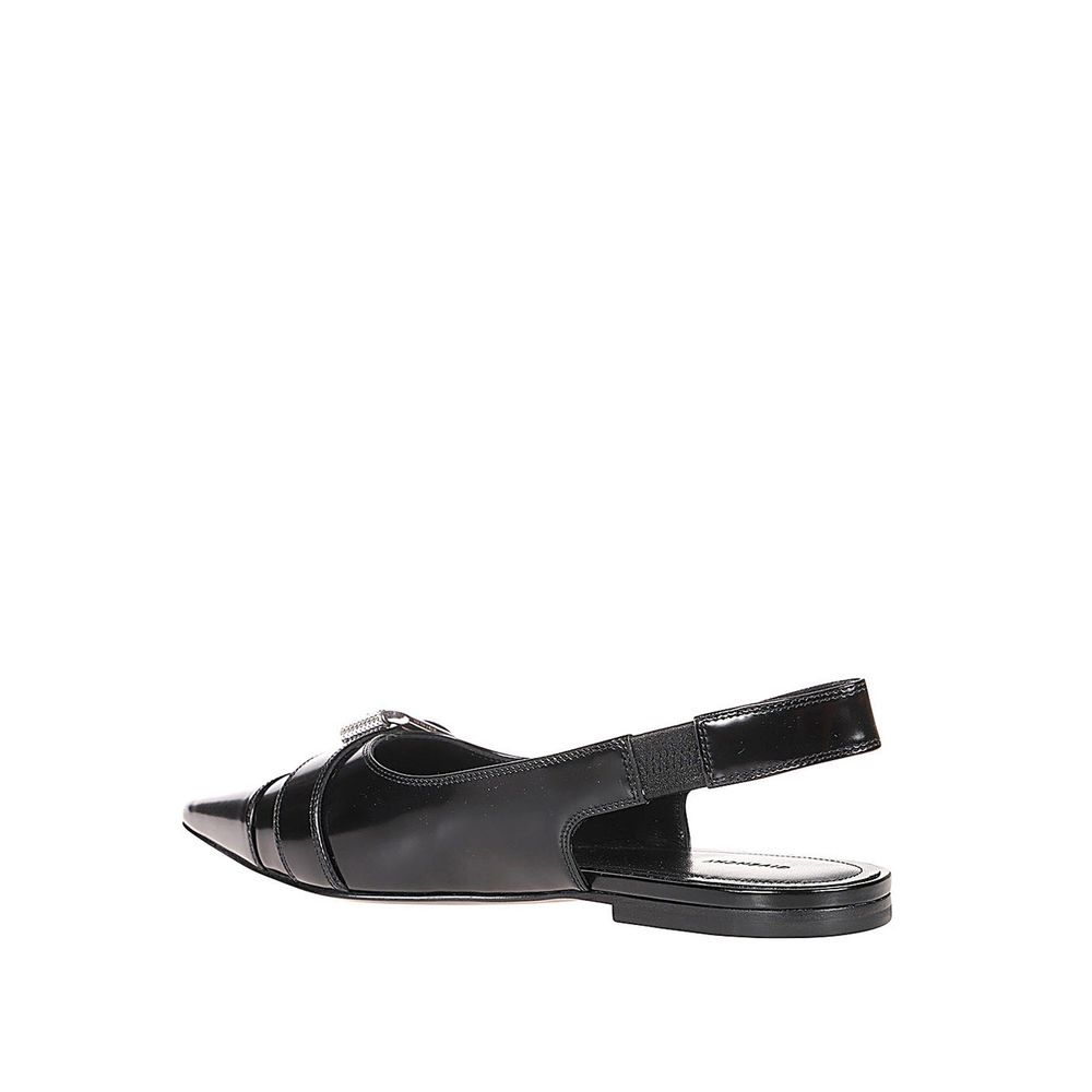 Black Calfskin Ballet Flats