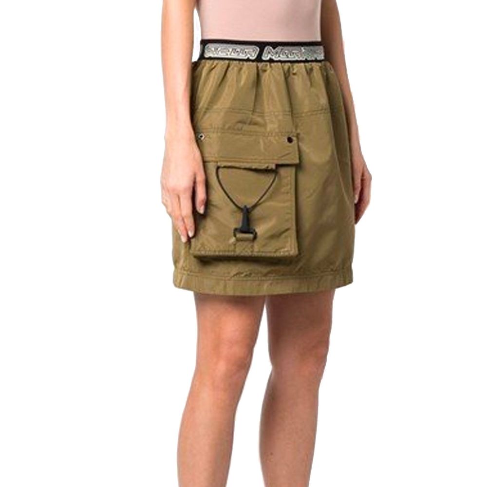 Bicolor Polyester Mini Skirt