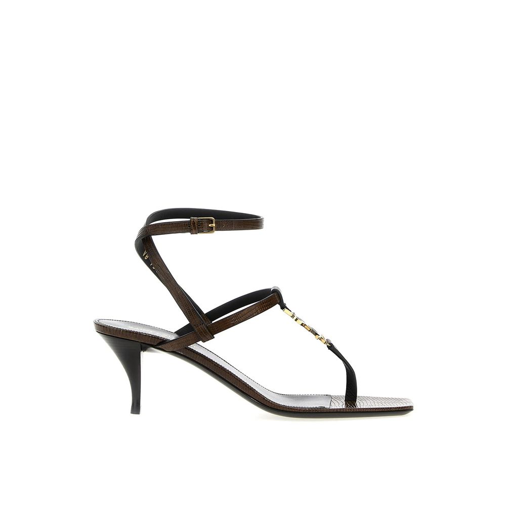 Brown Calfskin Platform Sandals