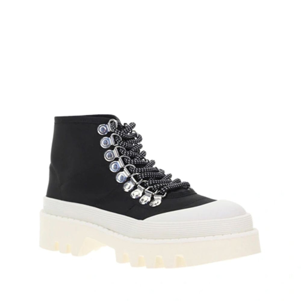 Black Canvas Chunky Sneakers
